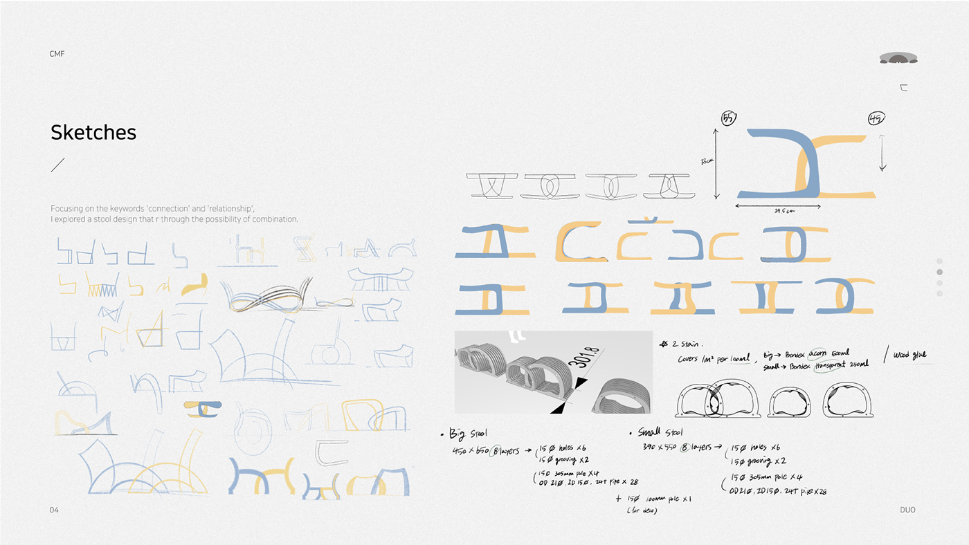 Duo stool，furniture，stool，Double stool，