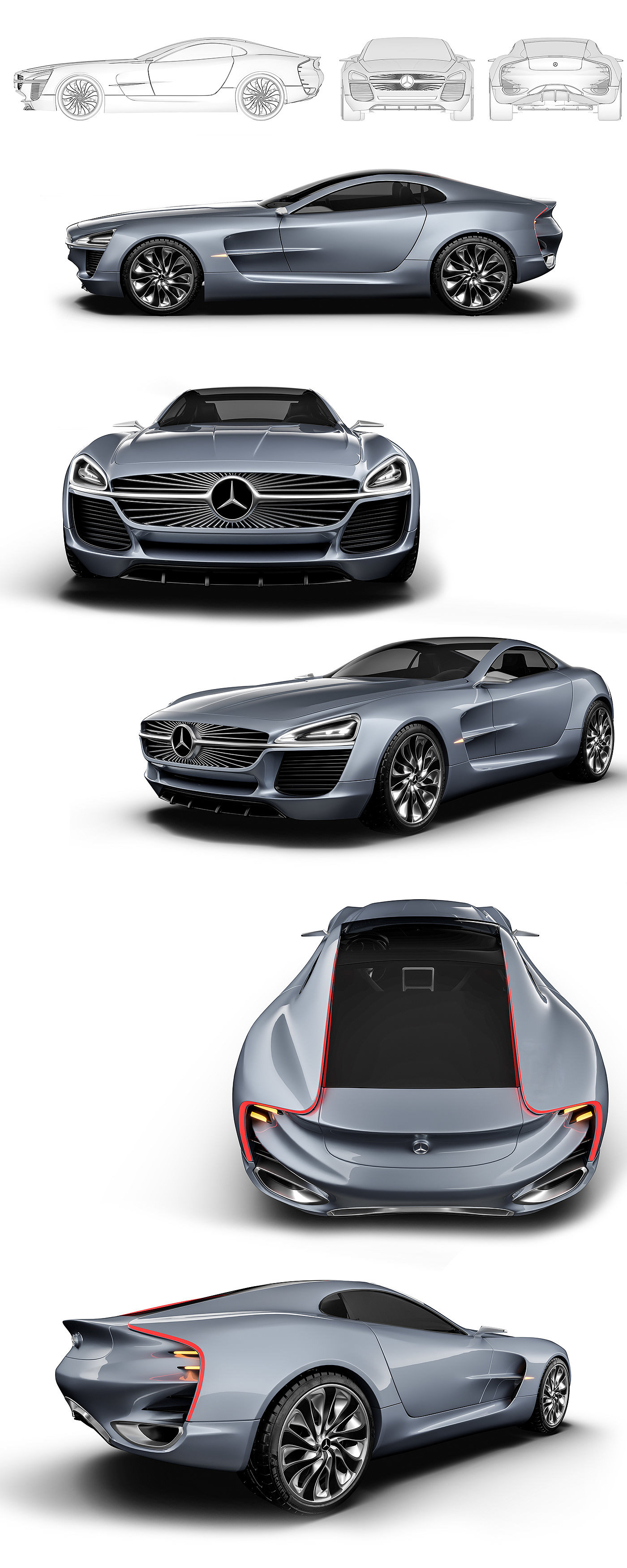 Benz，streamline，Sports car，