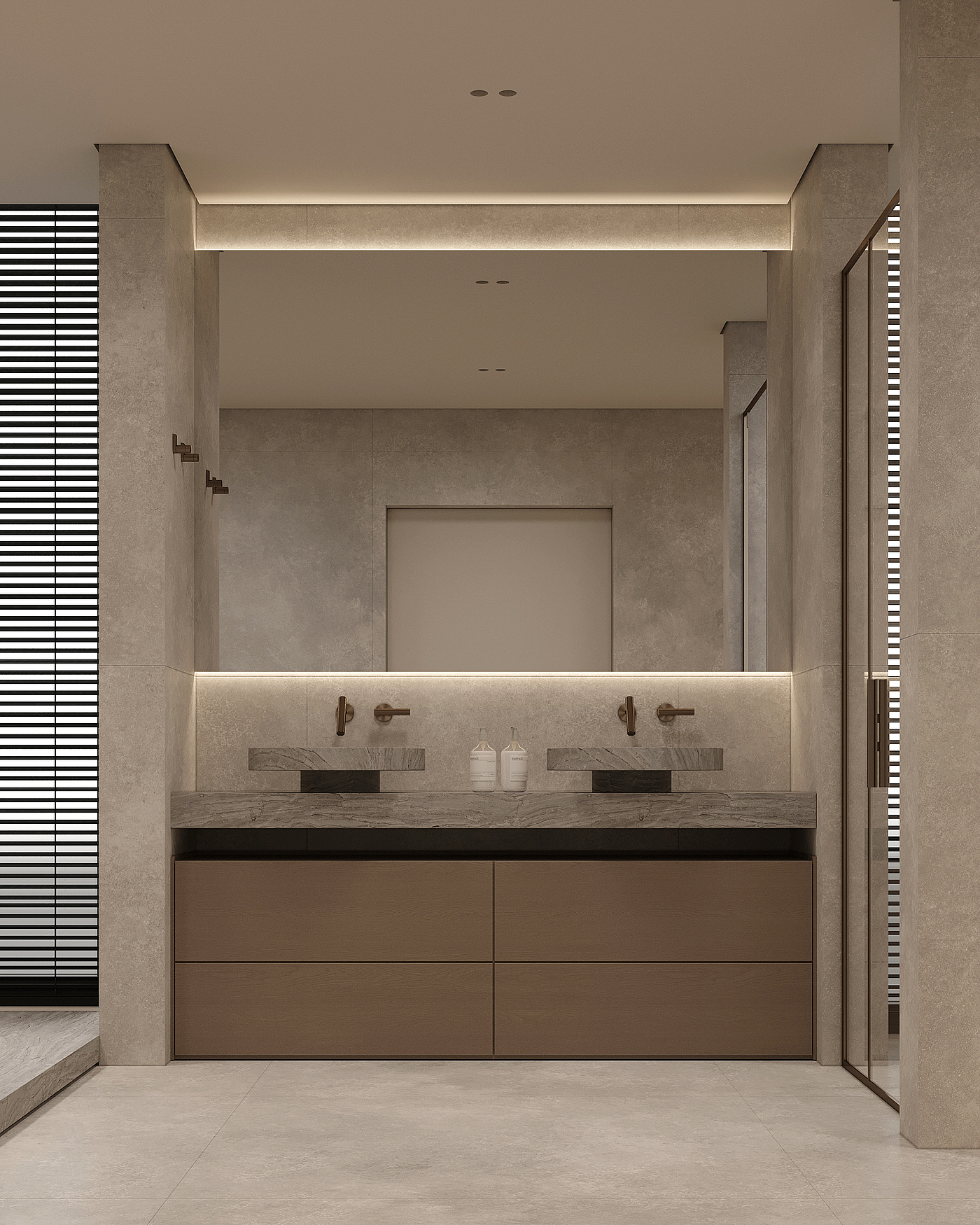 Master Bathroom，Interior design，modern，Simplicity，