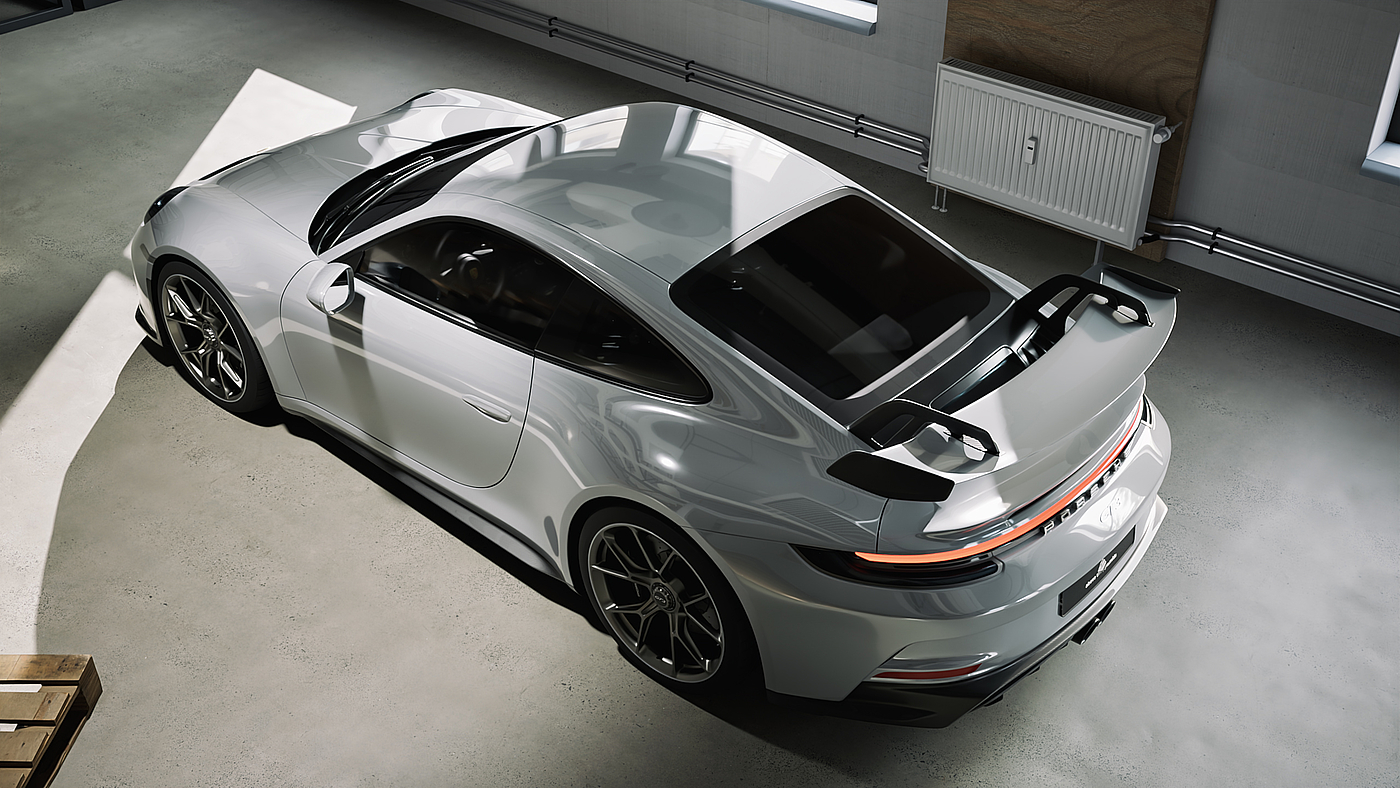 Porsche 911，gt3，Vehicle design，visualization，