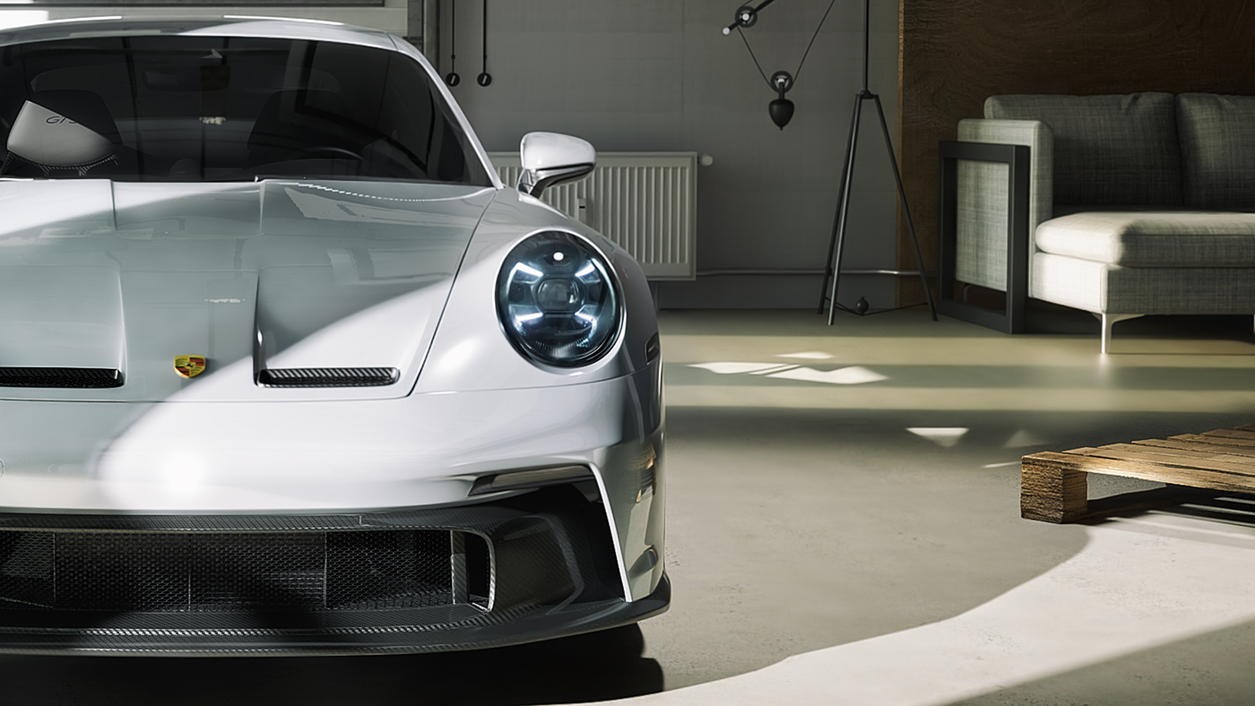 Porsche 911，gt3，Vehicle design，visualization，