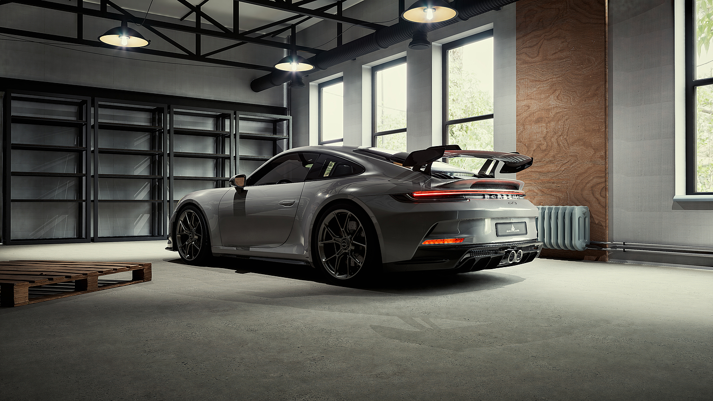 Porsche 911，gt3，Vehicle design，visualization，