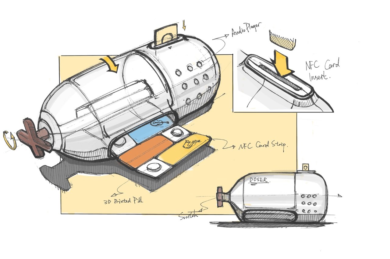 SINGING BOTTLE，packing design，Take medicine，