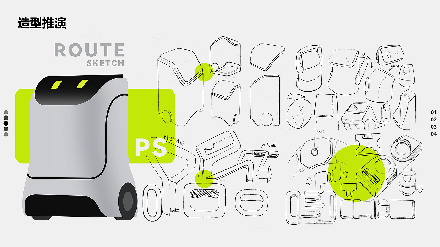 intelligent robot，Airport equipment，Guide the robot，Interaction design，Baggage check，Intelligent device，Navigation，Intelligent interaction，