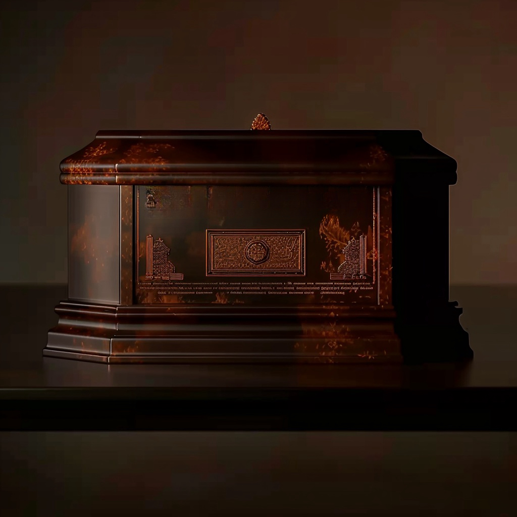 The cinerary casket，