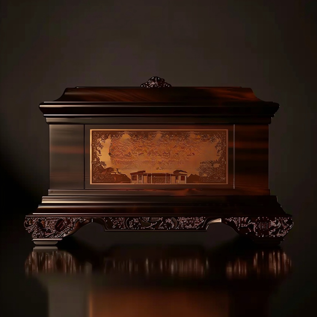 The cinerary casket，