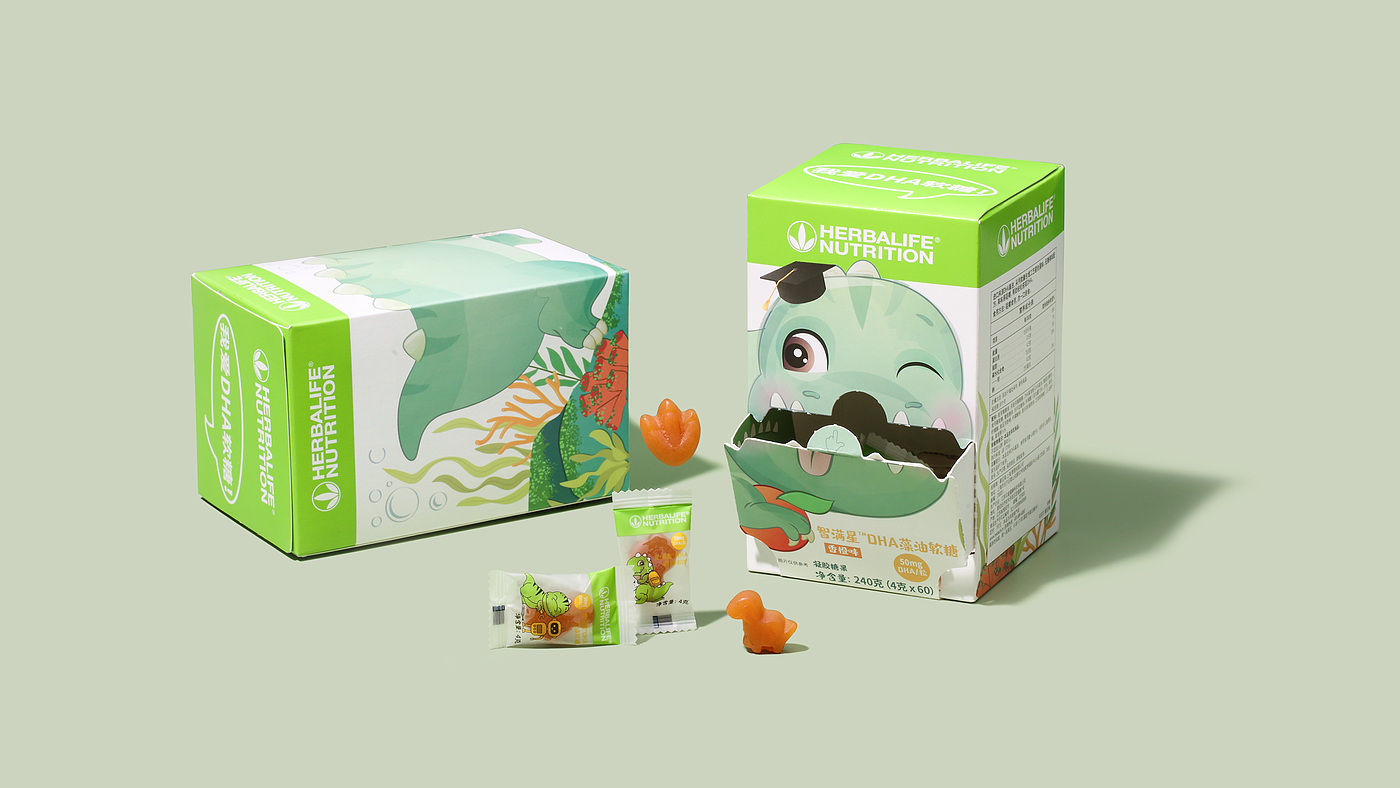 packing design，Fudge packaging，Herbalife，German iF Design Award，If design award，Children's soft candy packaging，