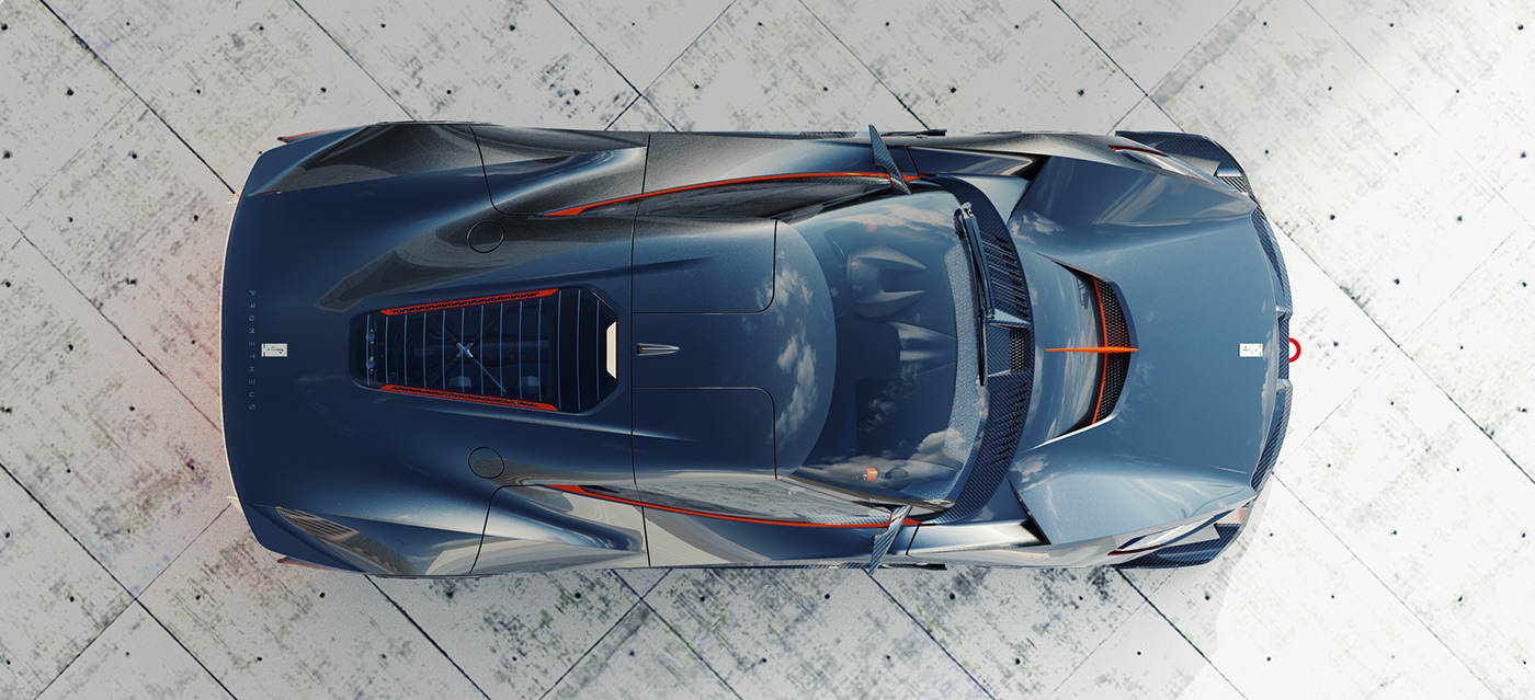 Sports car，Electric，Future design，3D rendering，