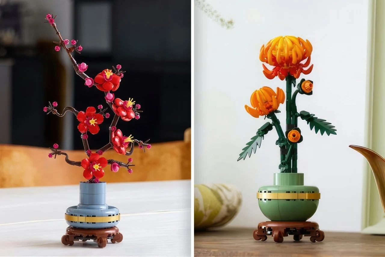 Lego，chrysanthemum model，plum blossom model，