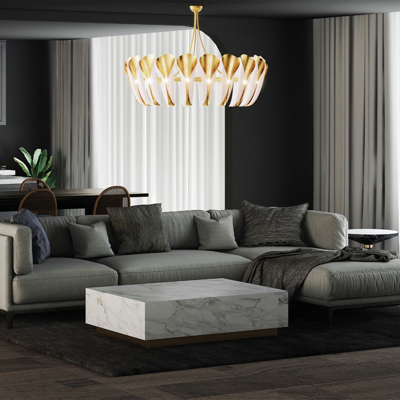 a chandelier，Design，Pearl，Atmosphere sense，Art，