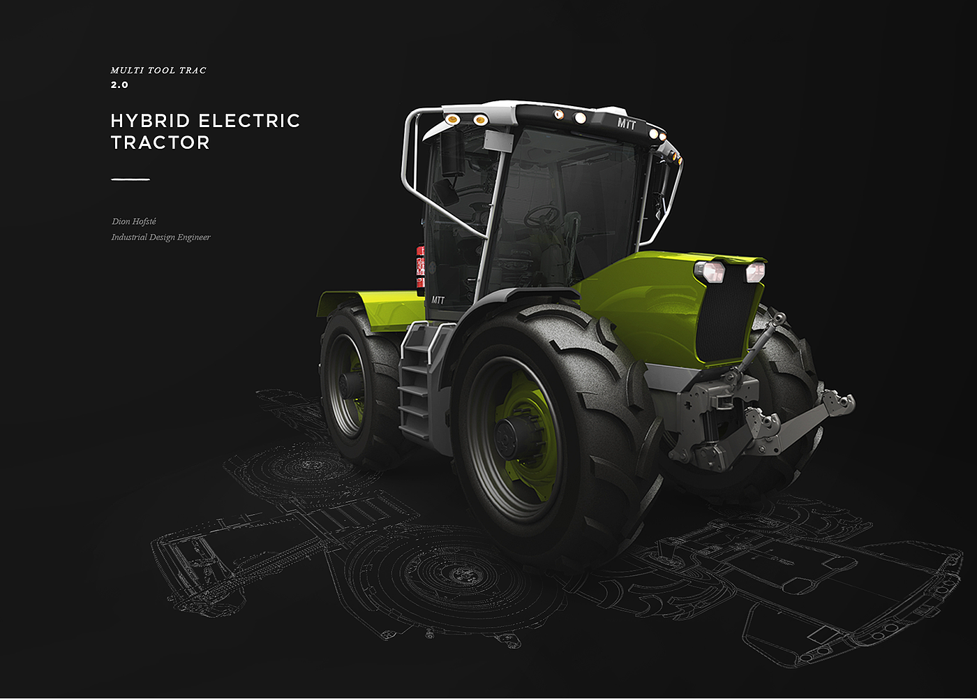 industrial design，agricultural machinery，Hybrid，Tractor，vehicle，