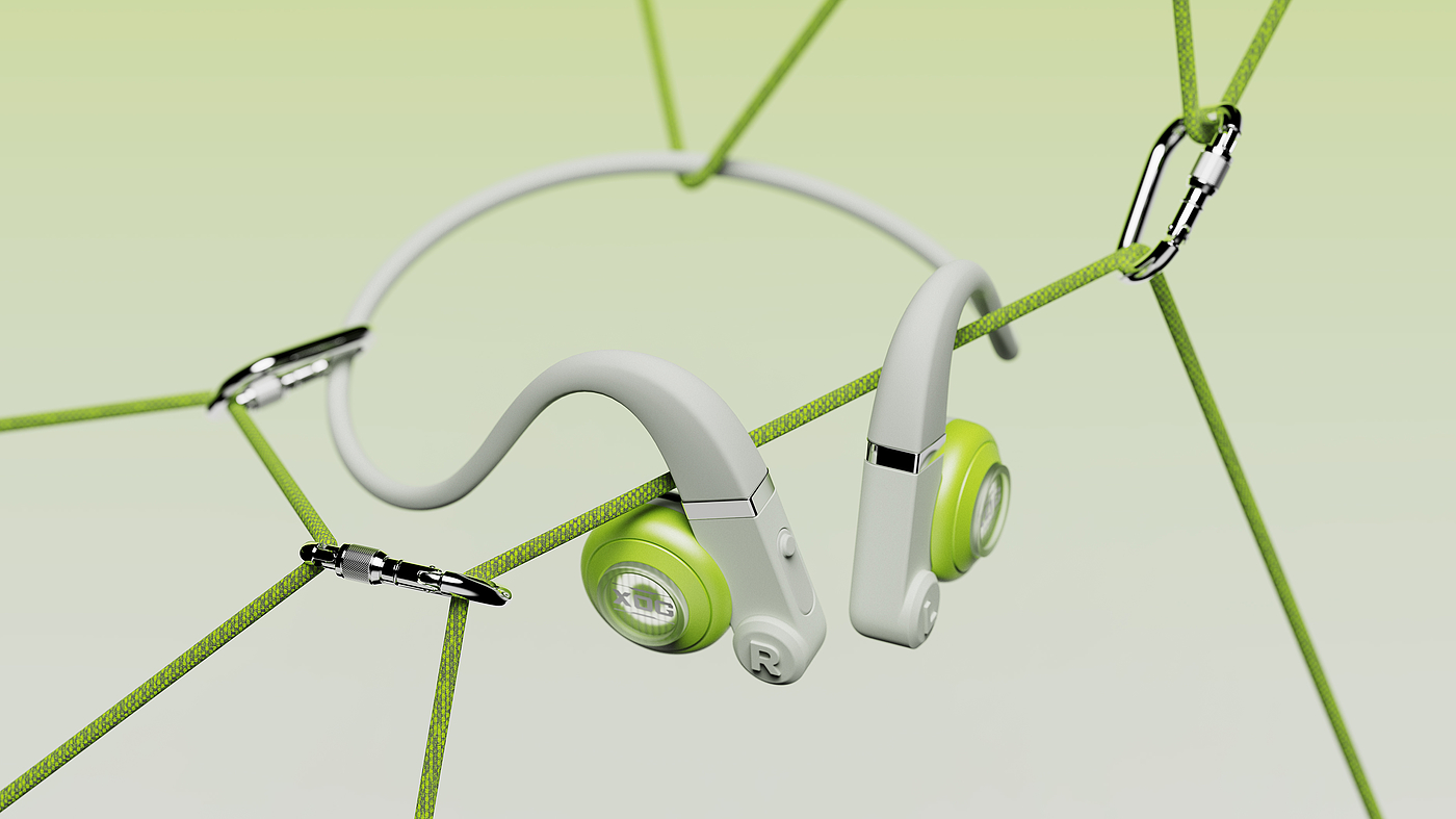 product design，industrial design，Open headphones，modeling，Render，