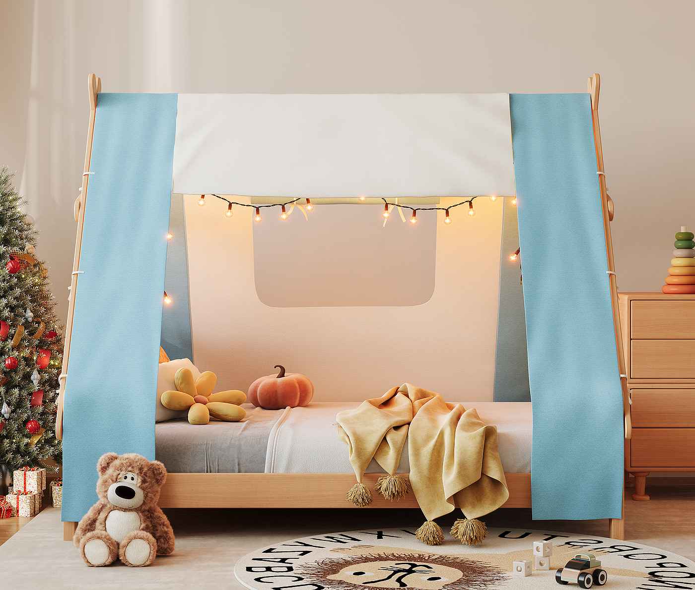 Children's furniture，Wooden furniture，furniture，Tent，cozy，