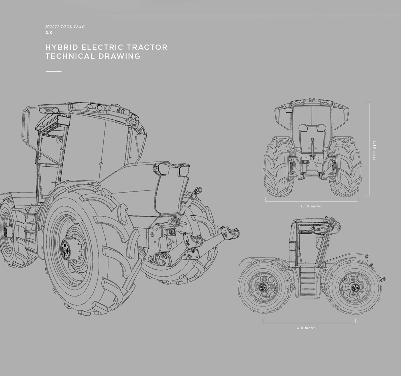 industrial design，agricultural machinery，Hybrid，Tractor，vehicle，