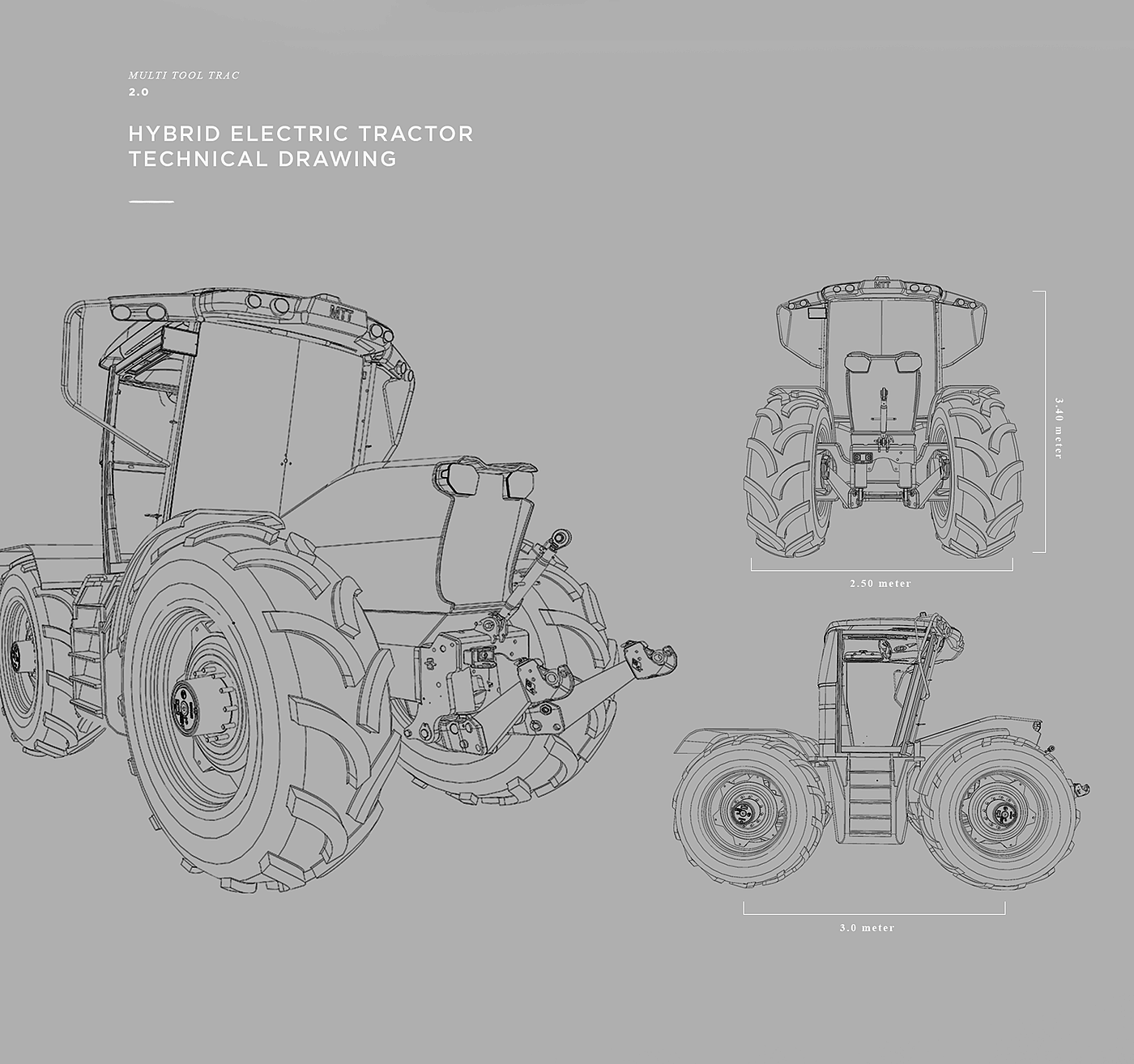 industrial design，agricultural machinery，Hybrid，Tractor，vehicle，