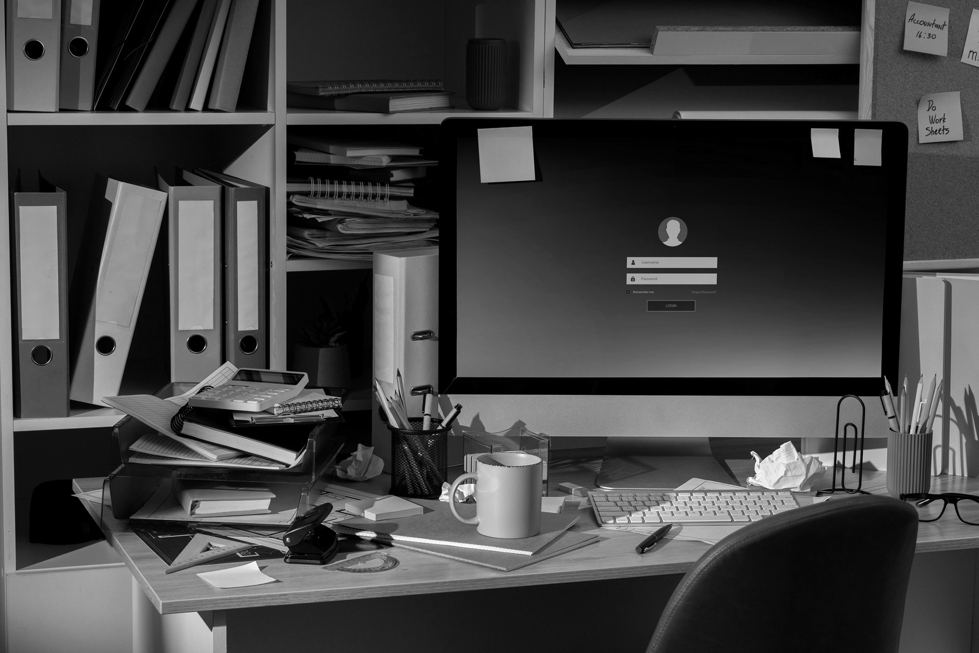 Mindset，desk，desk，absorbed，