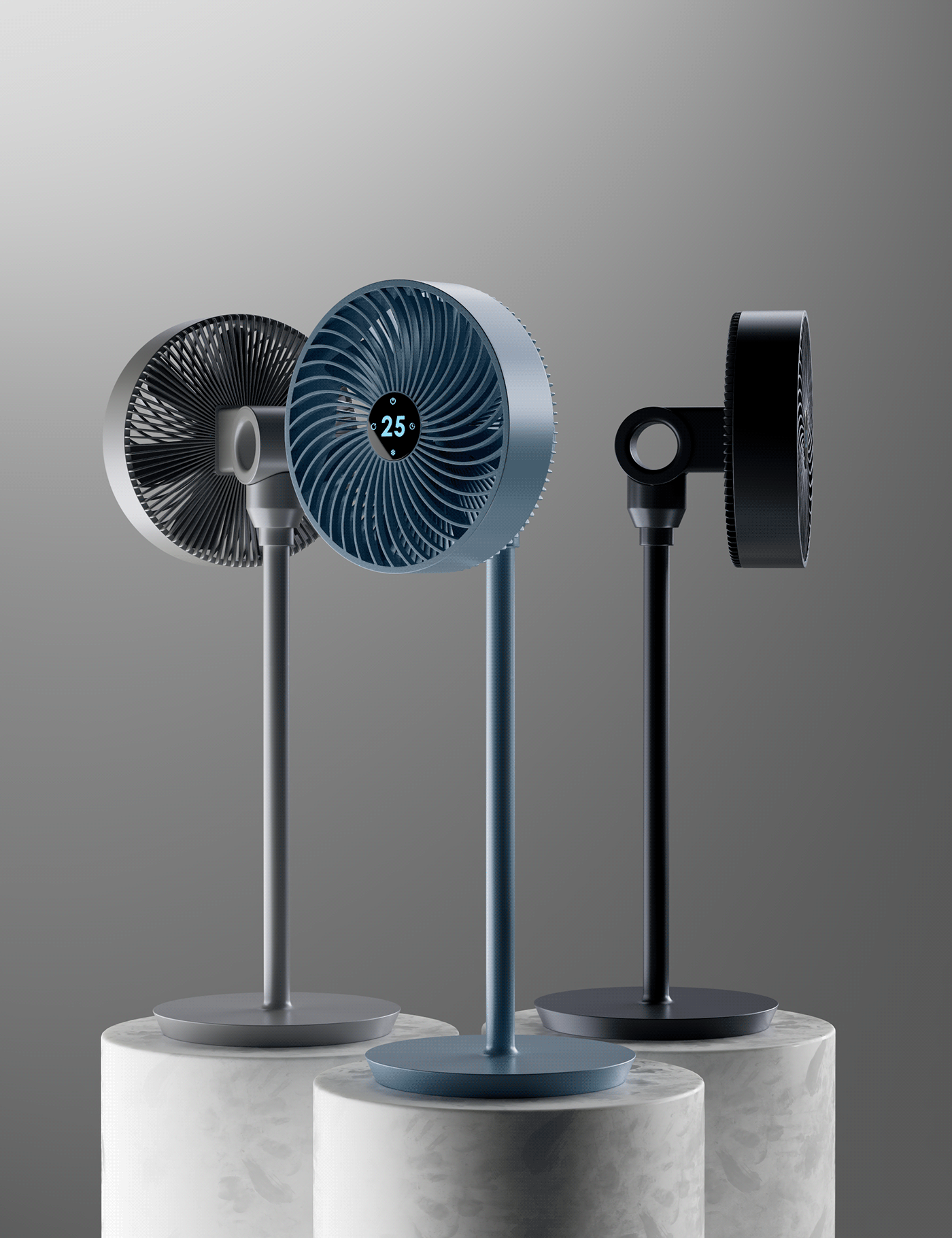 electric fan，simple，number，screen，