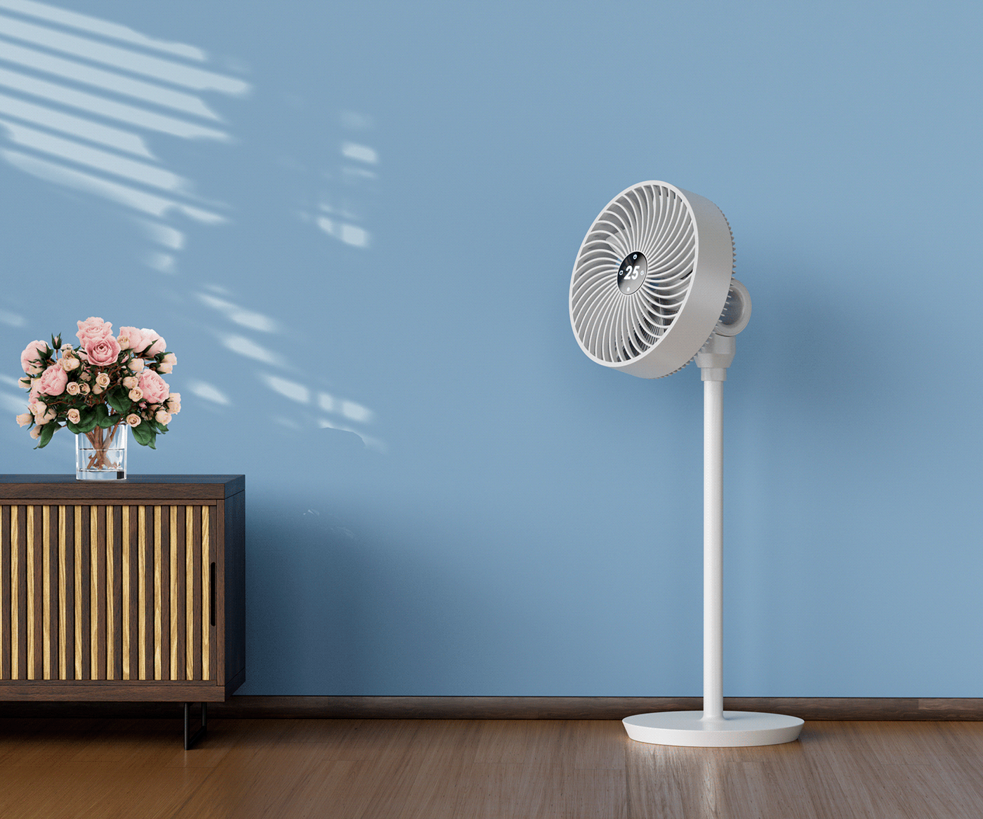 electric fan，simple，number，screen，