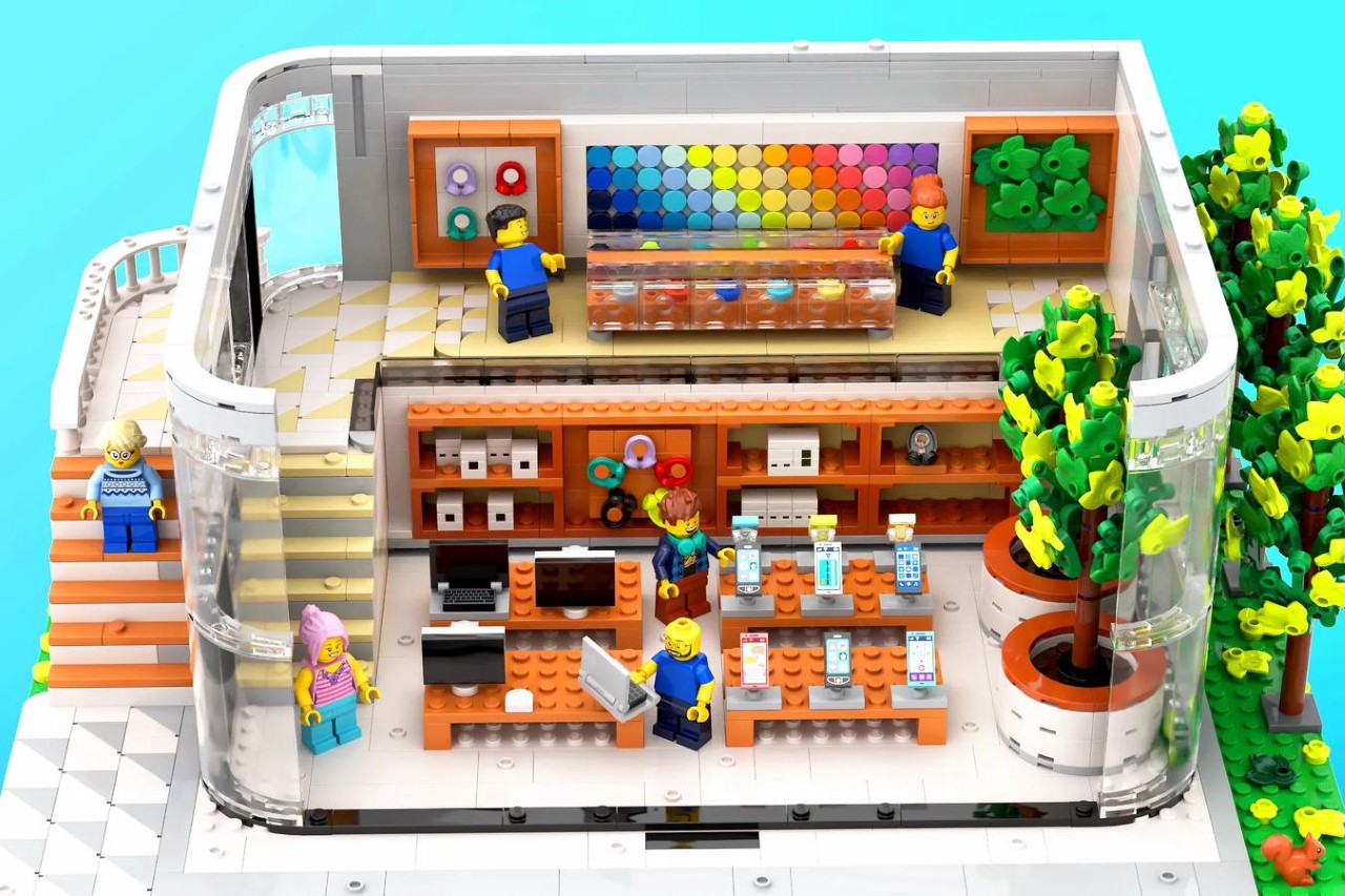 Lego，APPLE STORE，Retail Store，Building blocks，Model，