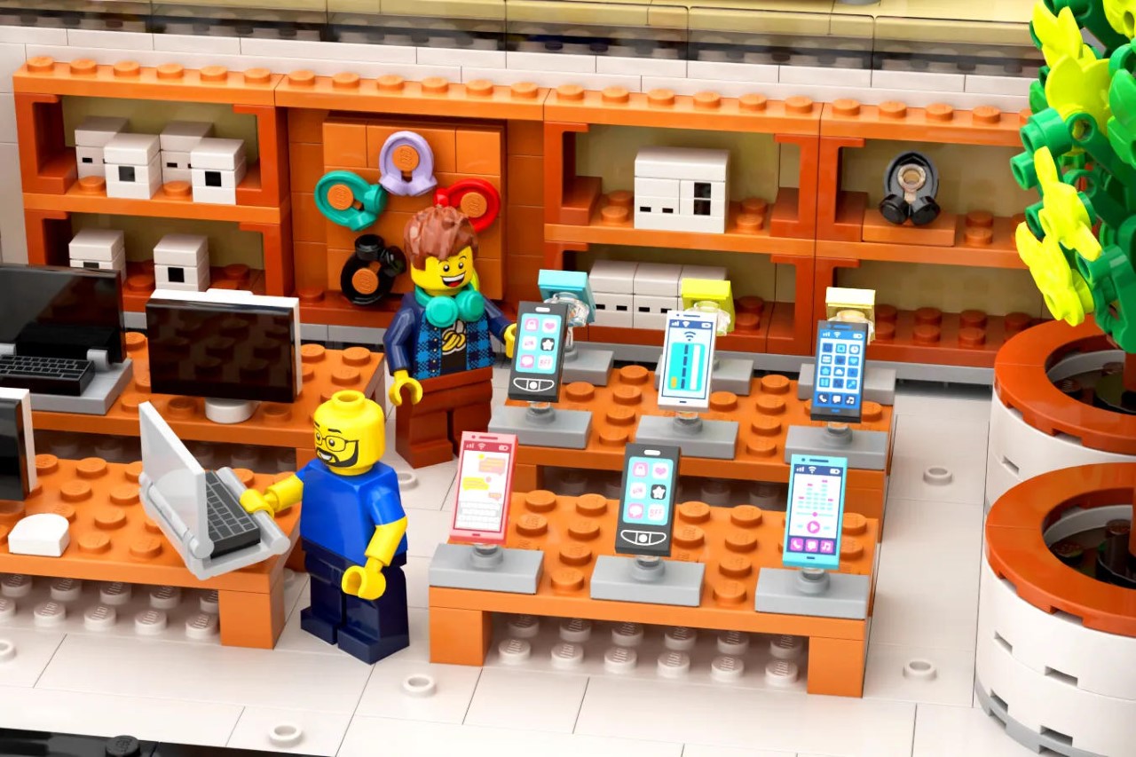 Lego，APPLE STORE，Retail Store，Building blocks，Model，