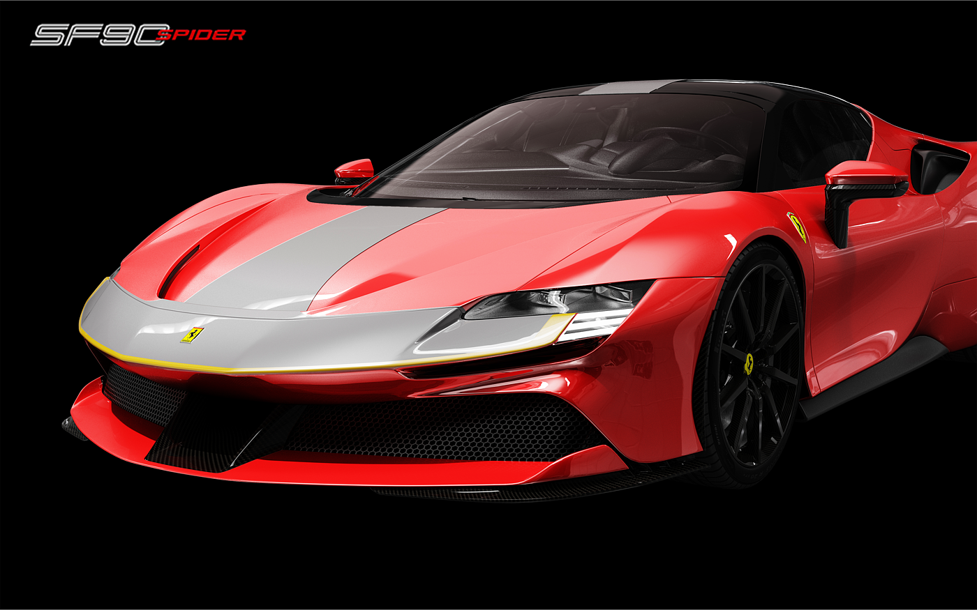 vehicle，Ferrari，Car rendering，Super run，