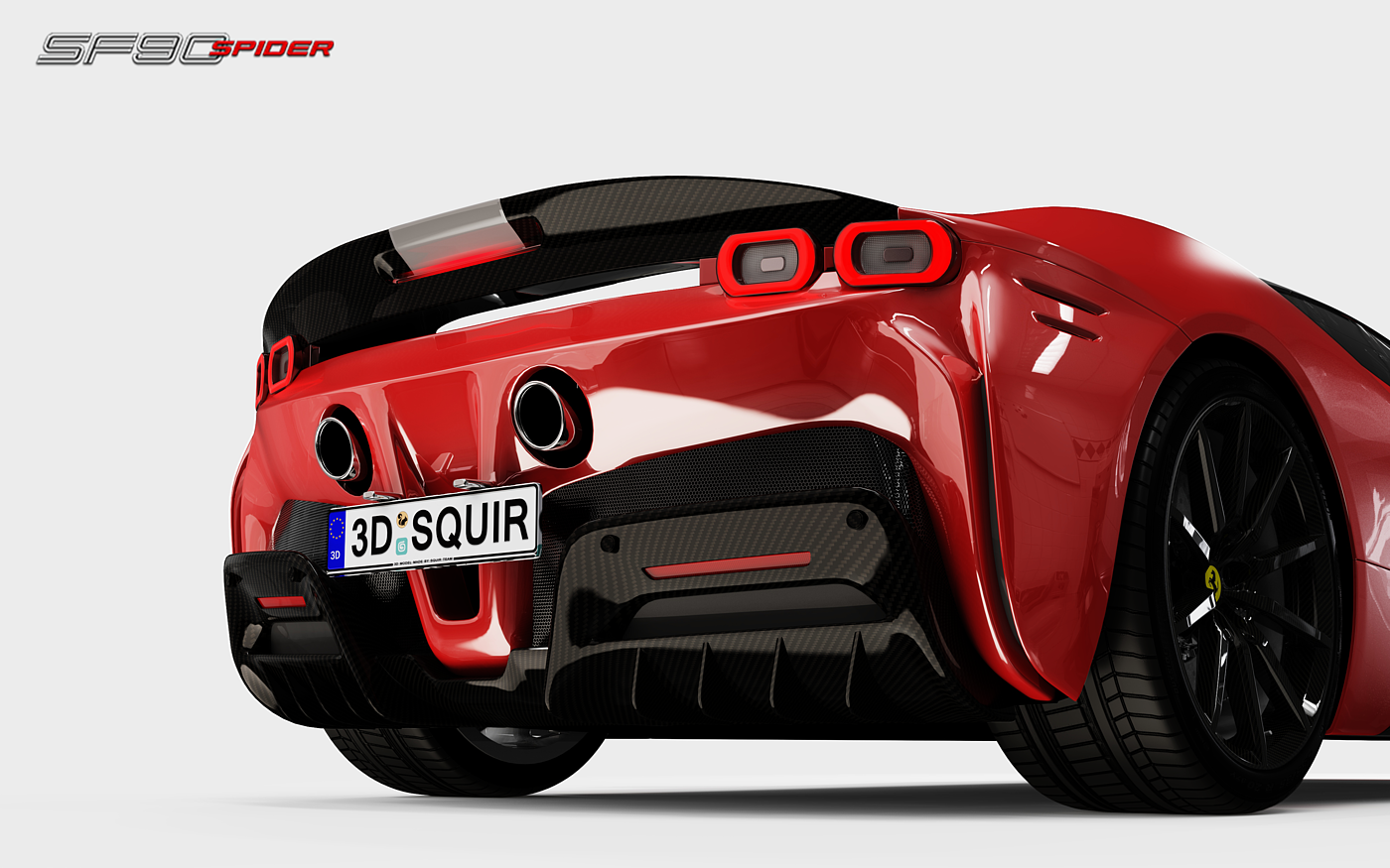 vehicle，Ferrari，Car rendering，Super run，