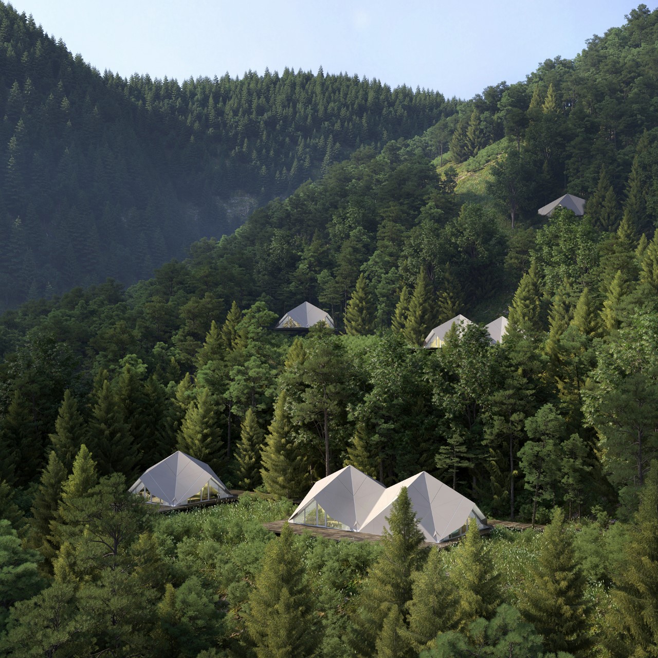 Origami，hut，Rapid construction，