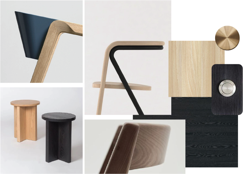 Aplos，chair，Wood materials，Simplicity，