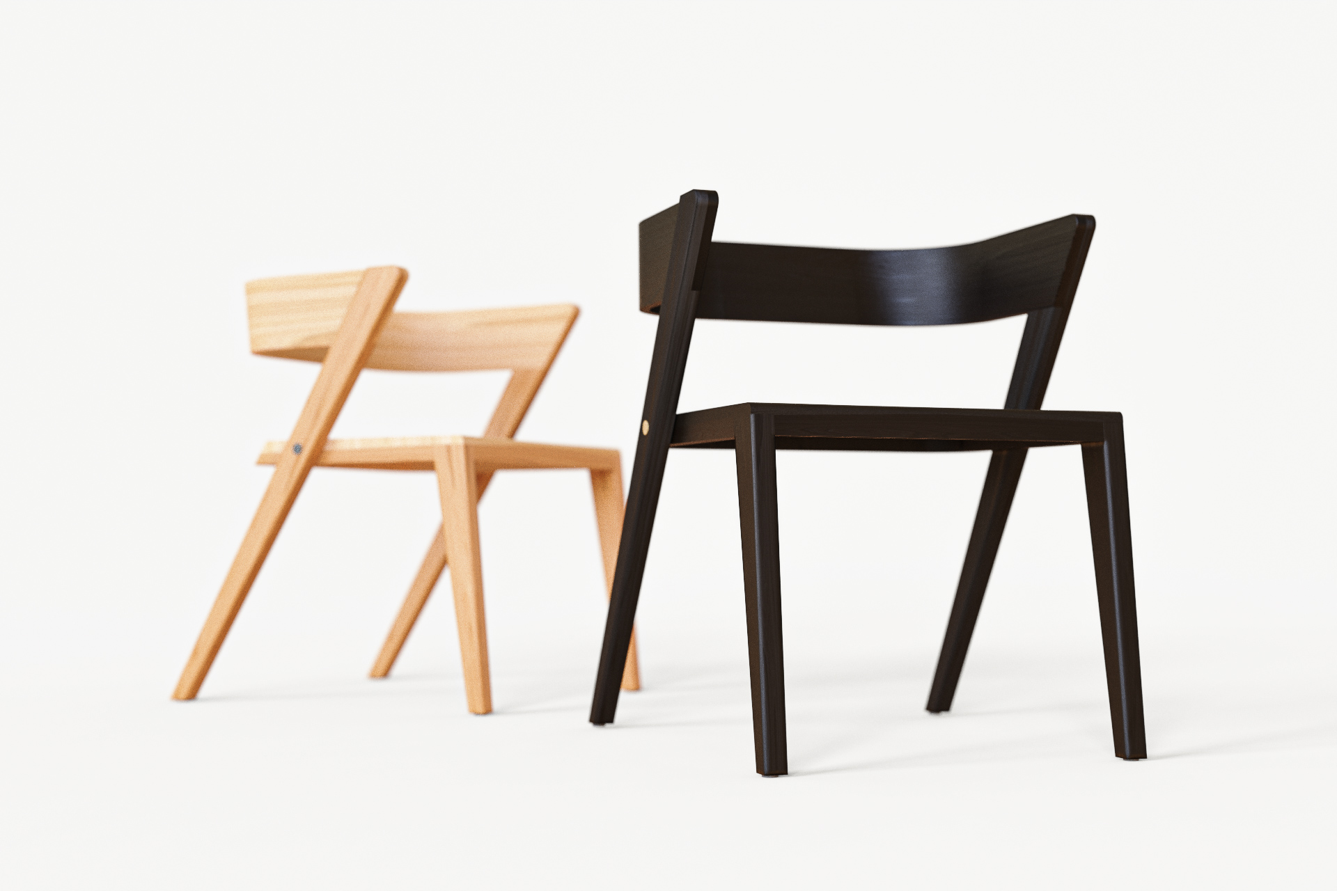 Aplos，chair，Wood materials，Simplicity，