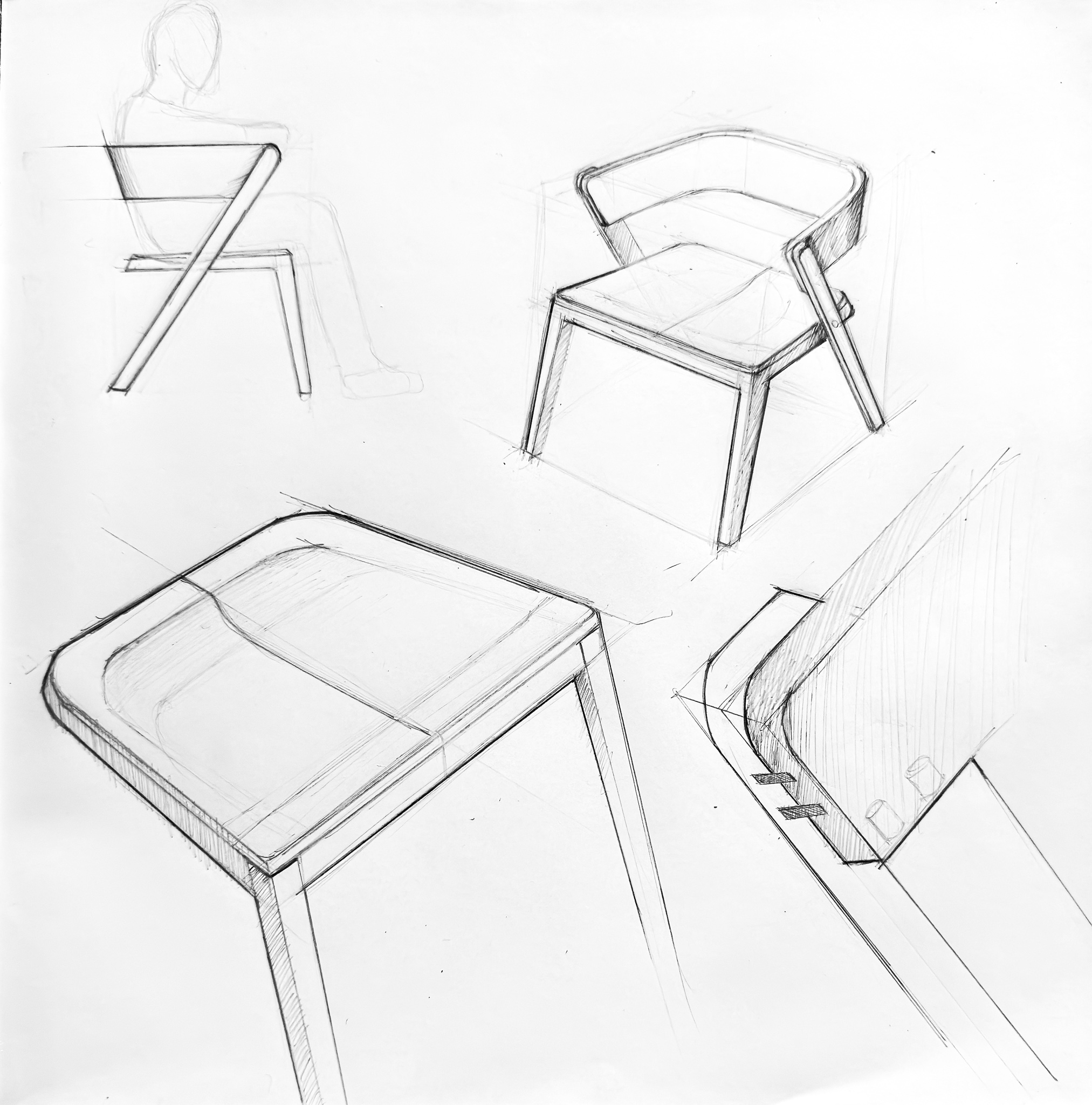 Aplos，chair，Wood materials，Simplicity，
