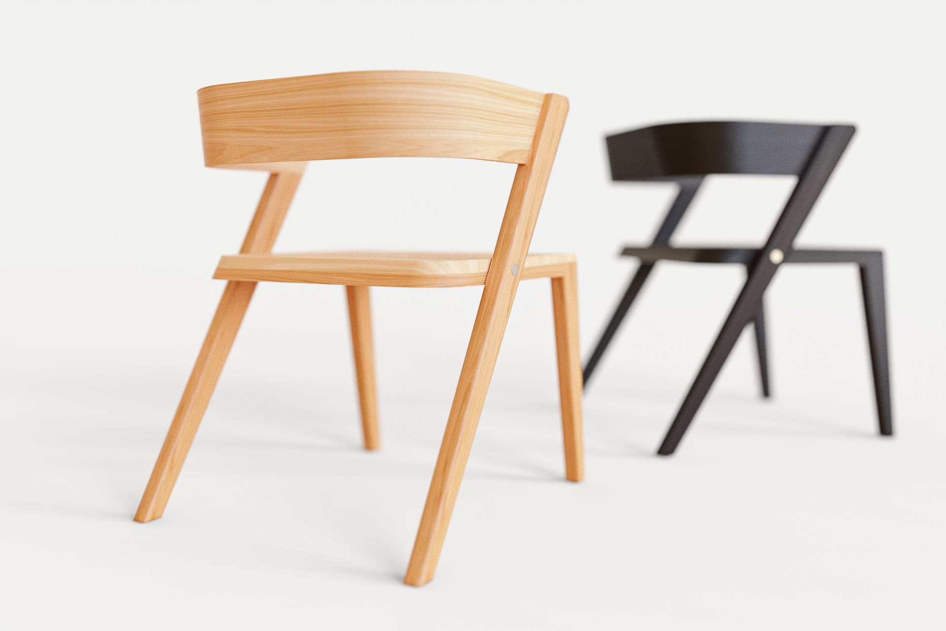 Aplos，chair，Wood materials，Simplicity，