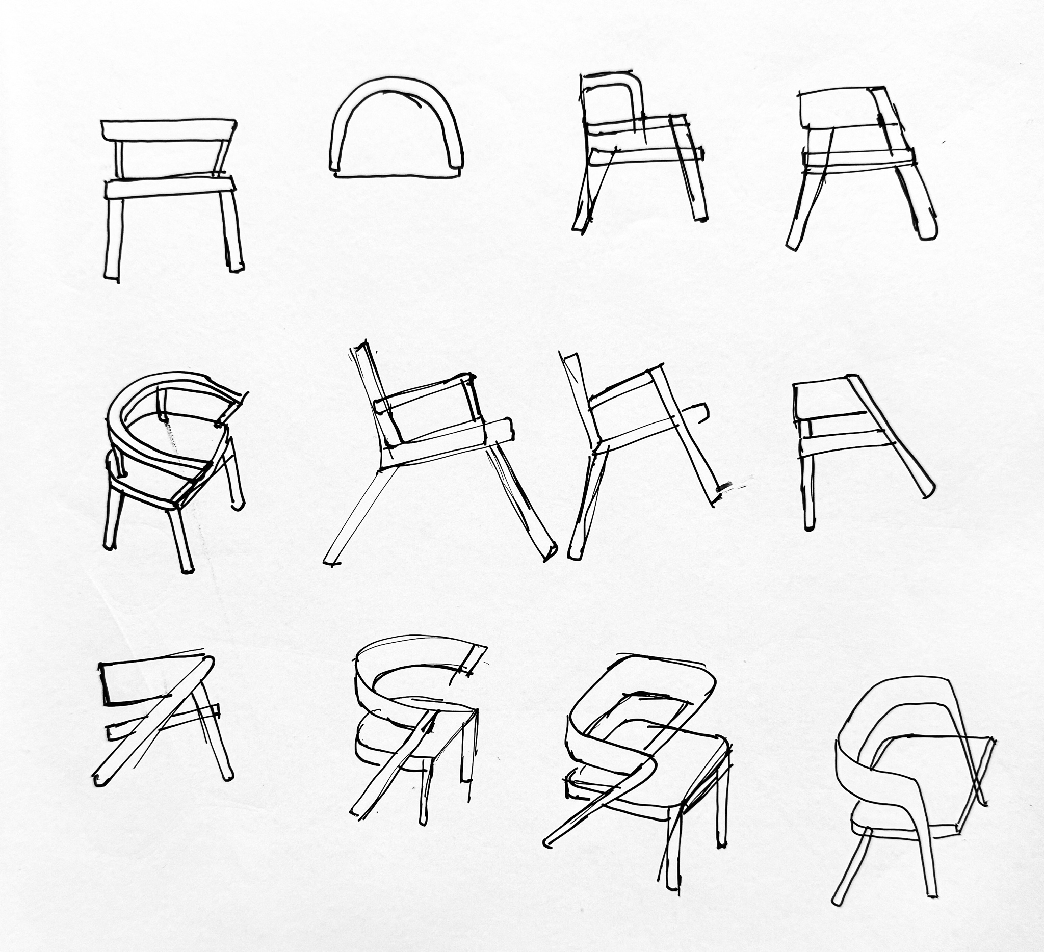 Aplos，chair，Wood materials，Simplicity，