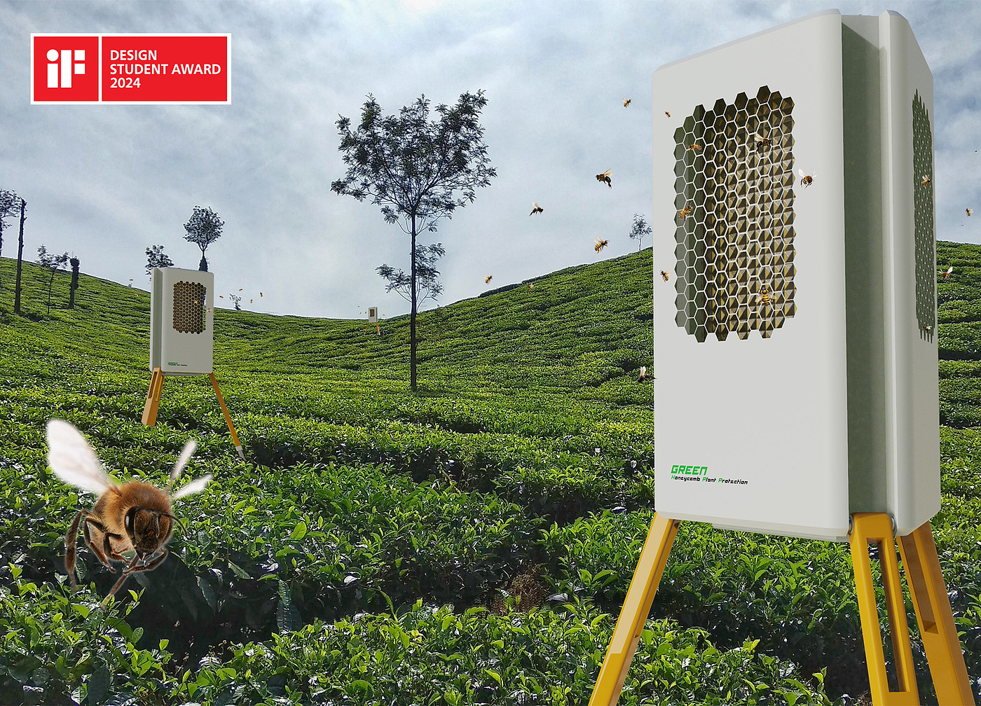 if，iF Student Design Award，Green Plant Protection Ecological Hive，Hive Design，sustainable，ecological beehive，Green design，terrestrial ecology，