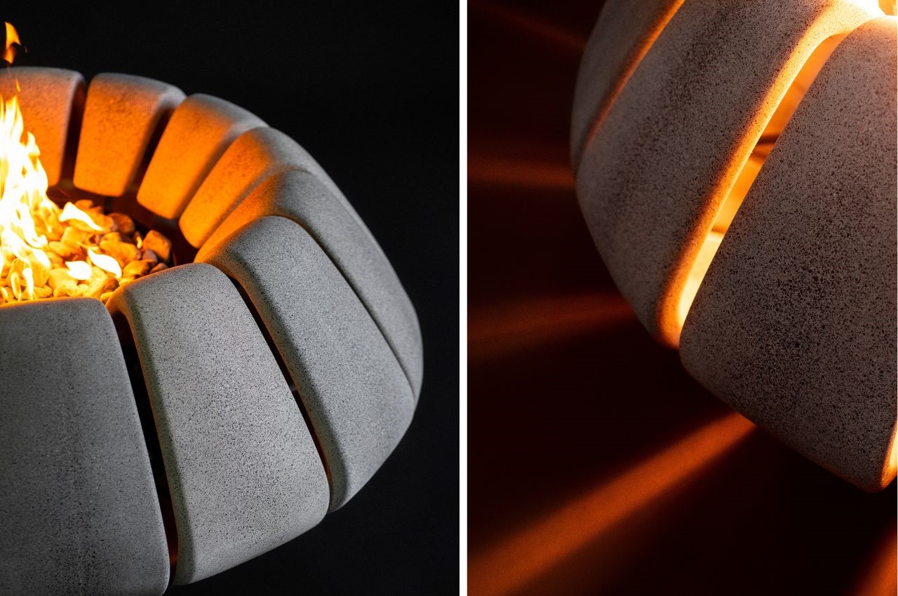 Sunflower，modularization，concrete，Fire pit，outdoors，