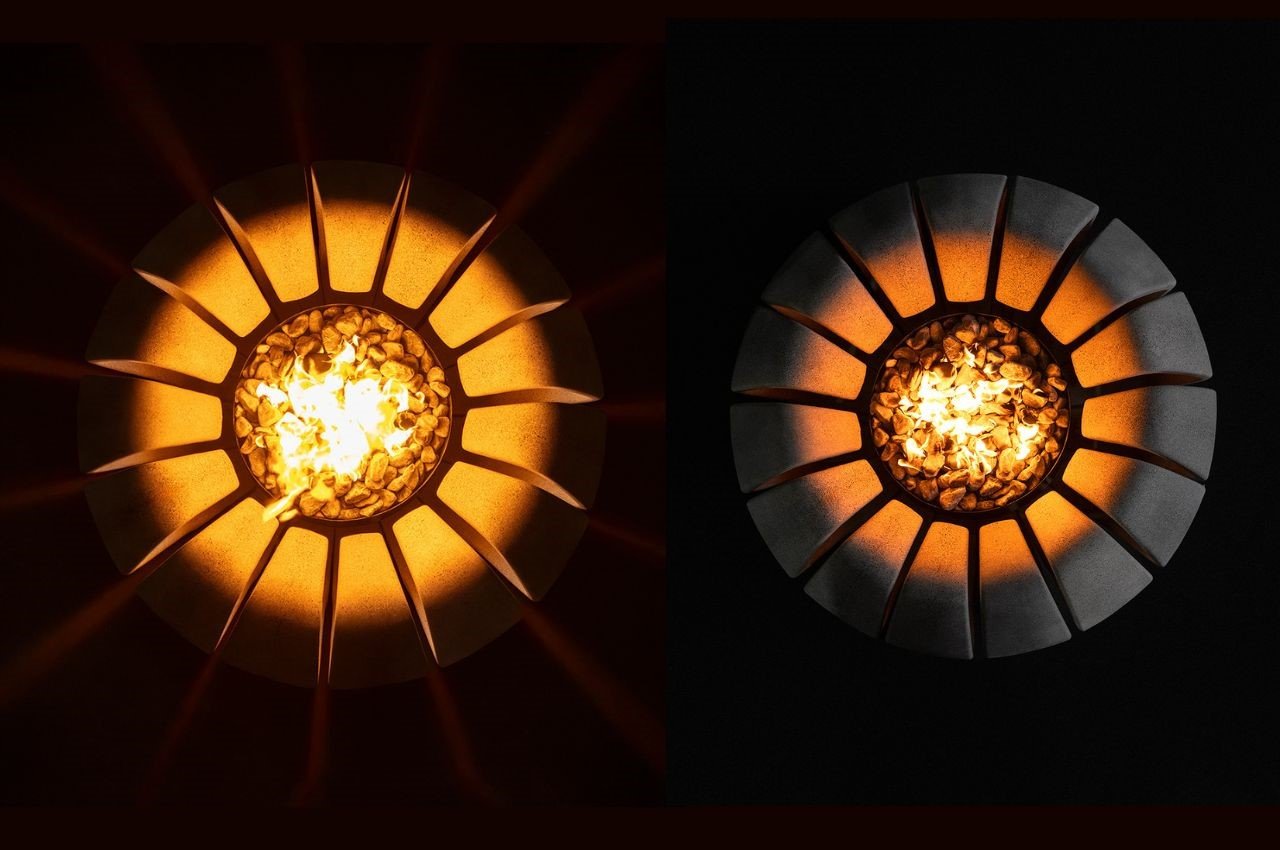 Sunflower，modularization，concrete，Fire pit，outdoors，