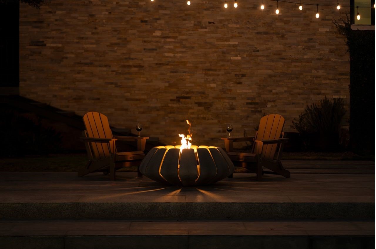 Sunflower，modularization，concrete，Fire pit，outdoors，