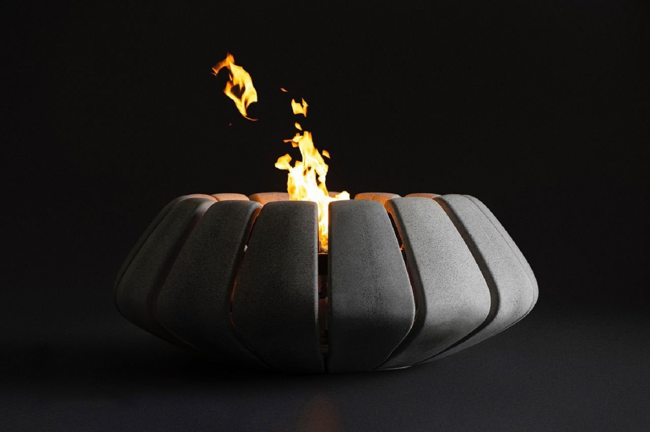 Sunflower，modularization，concrete，Fire pit，outdoors，