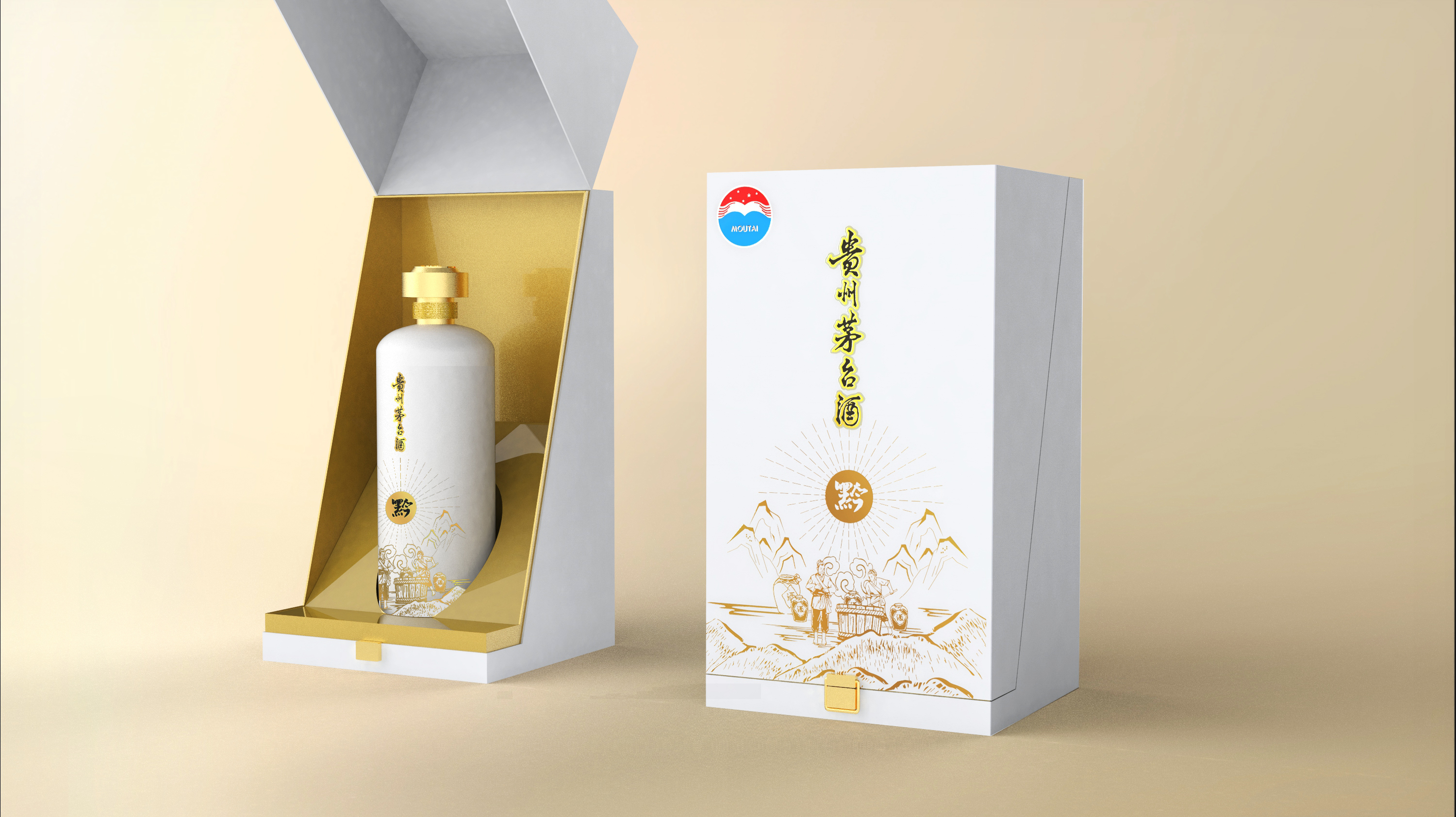 product，packing，Alcohol，Illustration，modeling，Render，