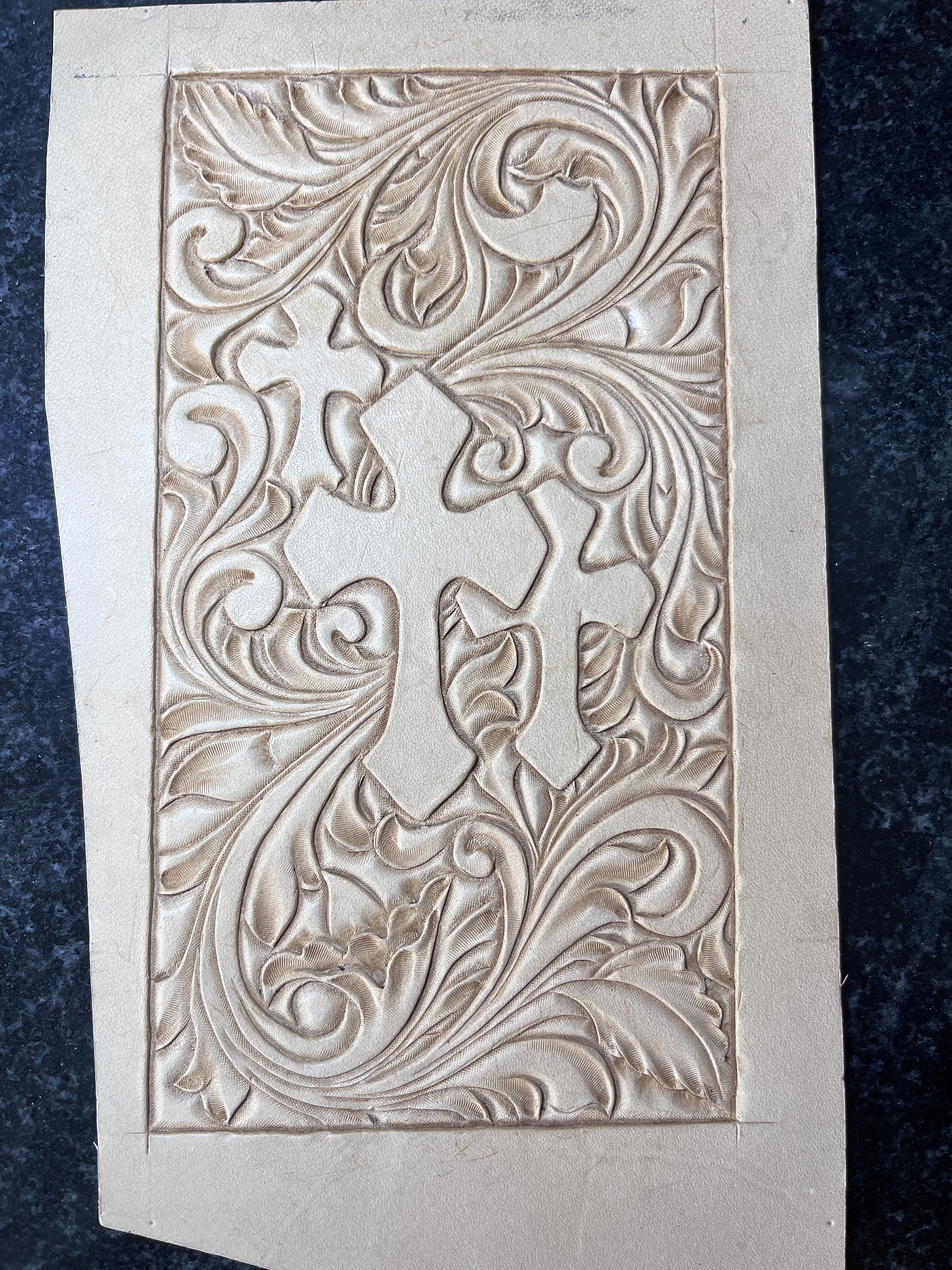 Leather carving，