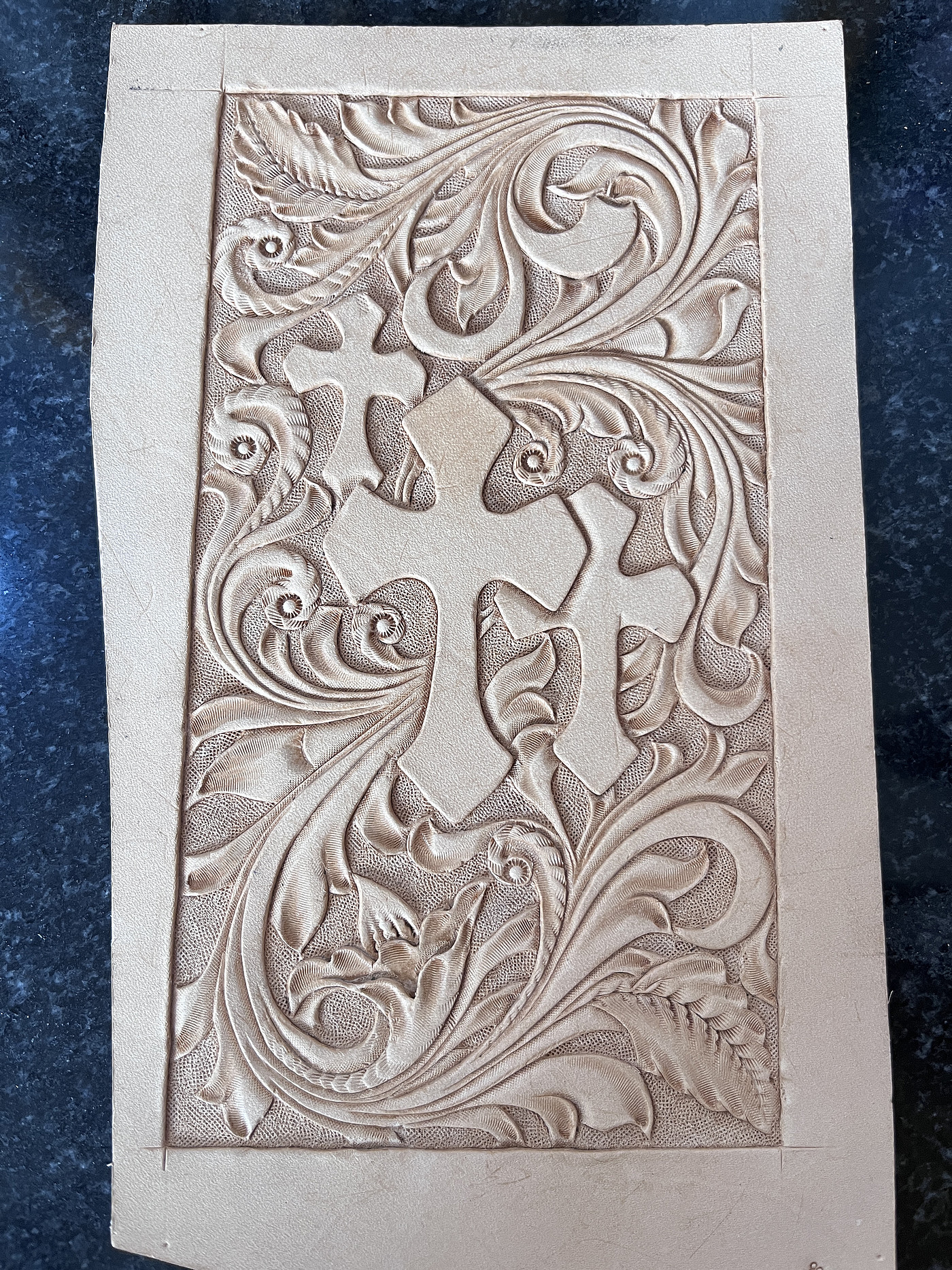 Leather carving，