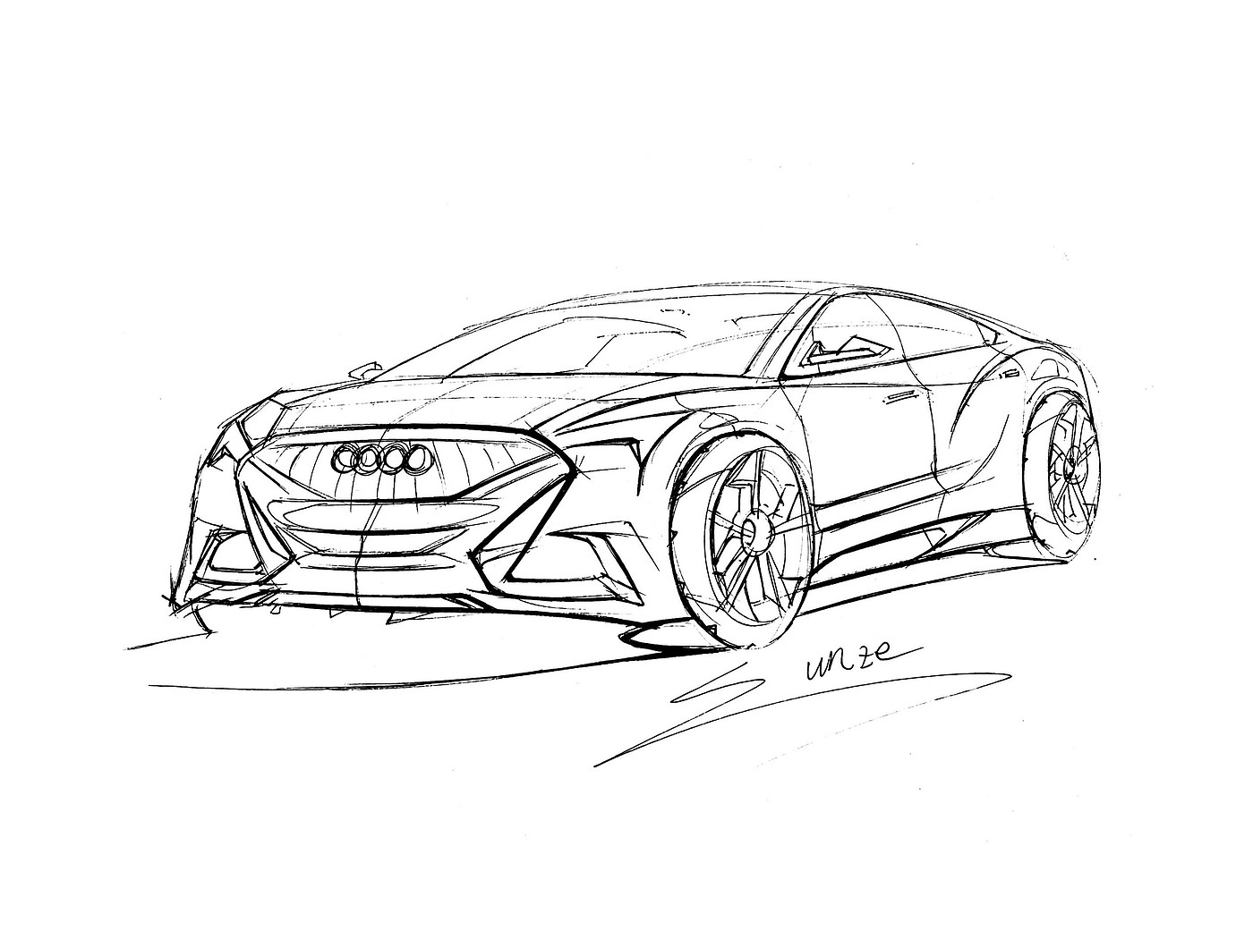 AI-aided design, automotive design, Audi，