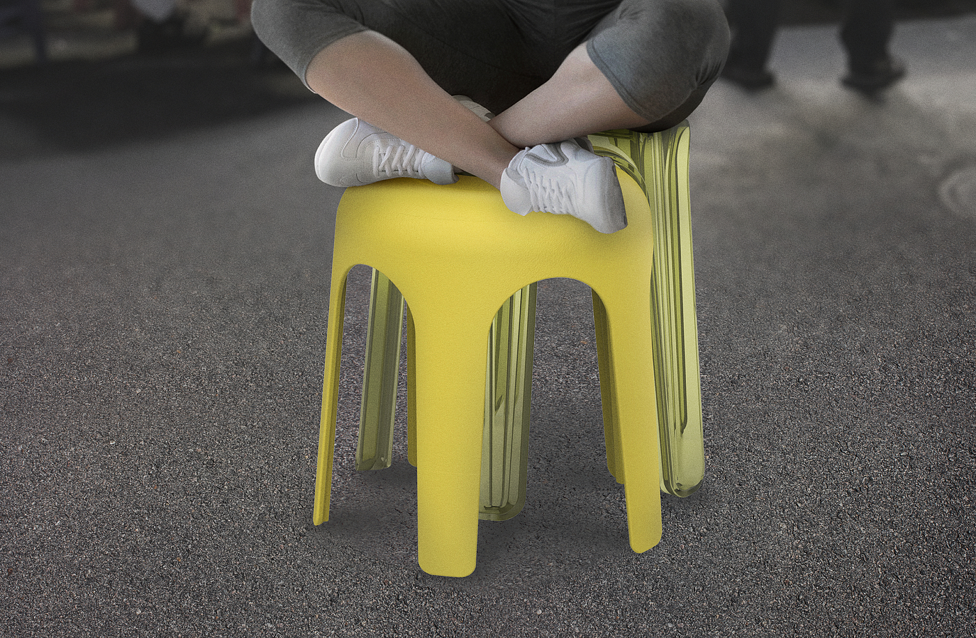 Eulji-Ro，stool，modularization，Sitting cross-legged，