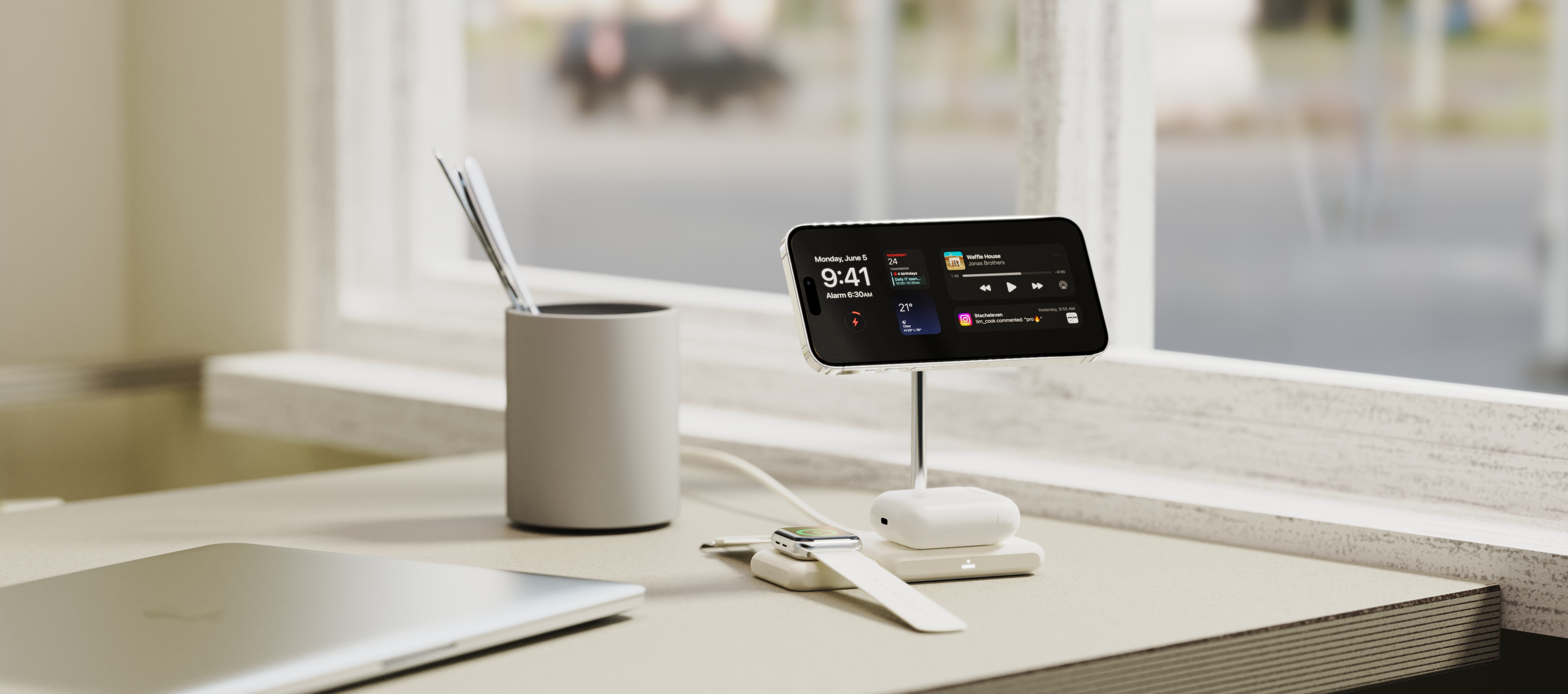 Allite WQ1 2 1，Wireless charging，Bracket，