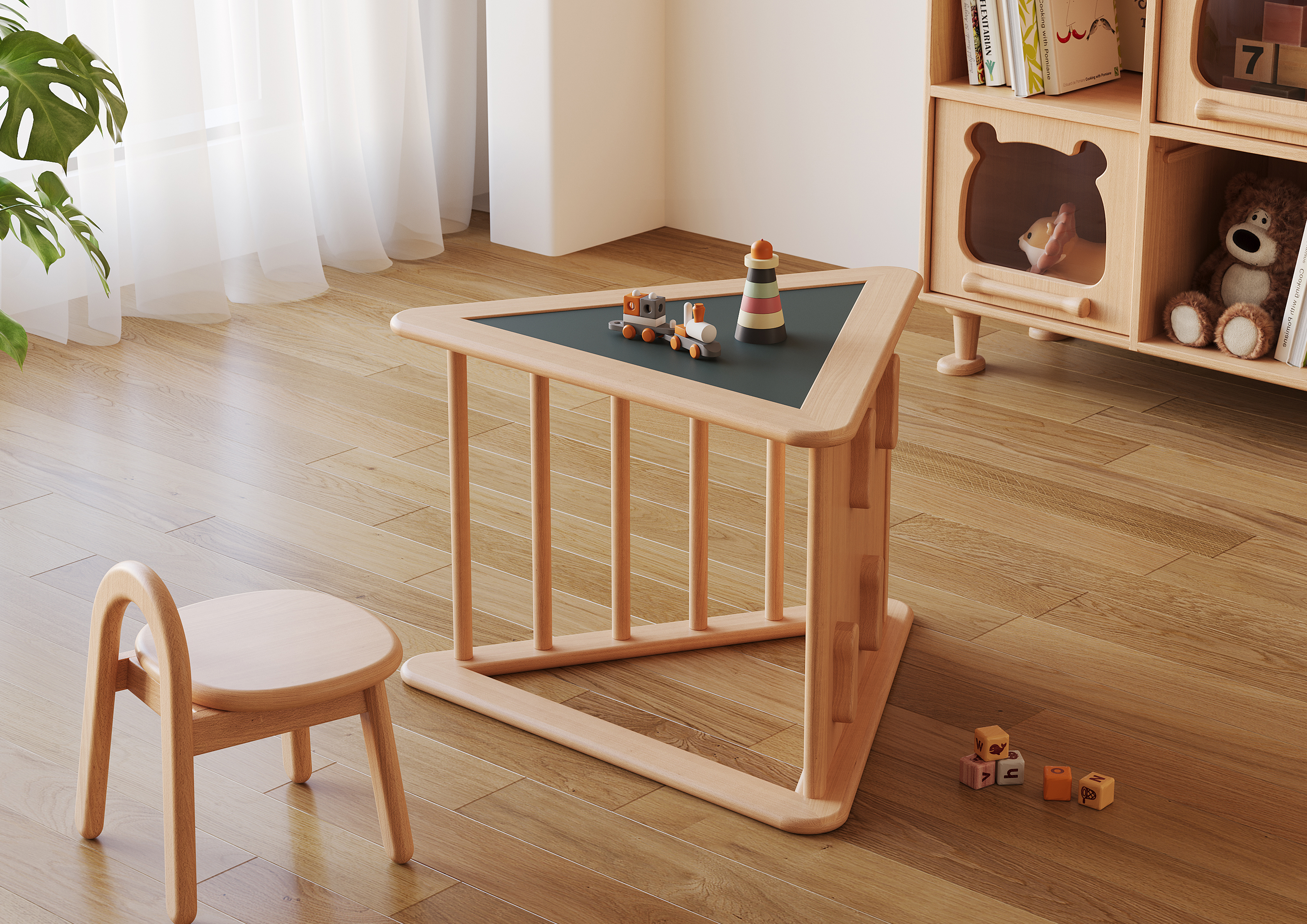 Children's table，Game table，Building block table，Climbing frame，Slide，Toys，