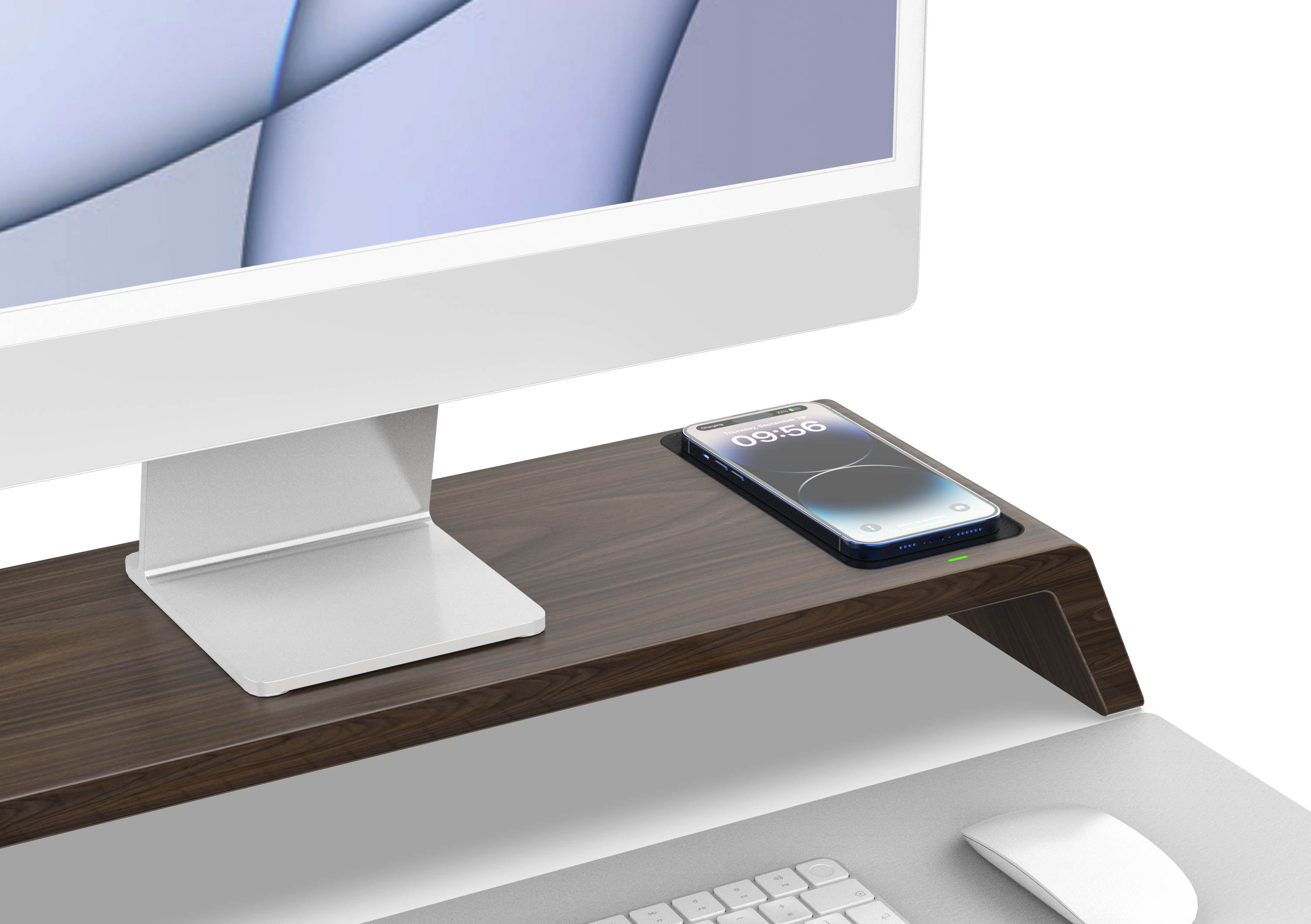 Computer desk mobile phone wireless charging，