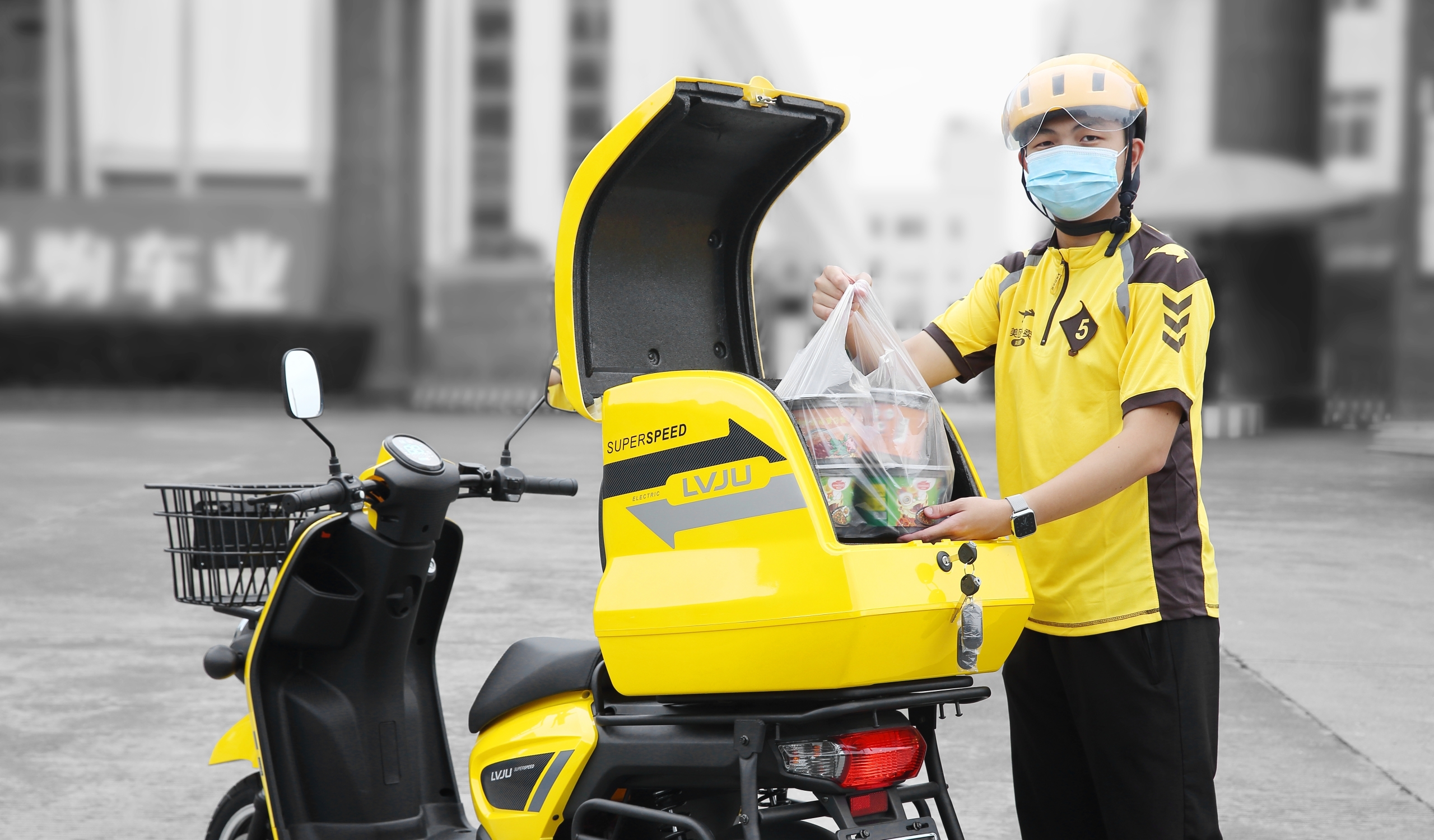 Electric motorcycle，motorcycle，If award winning works，GERMANY IF WINNING WORKS，take-out food，LV JU exclusive take-out motorcycle，