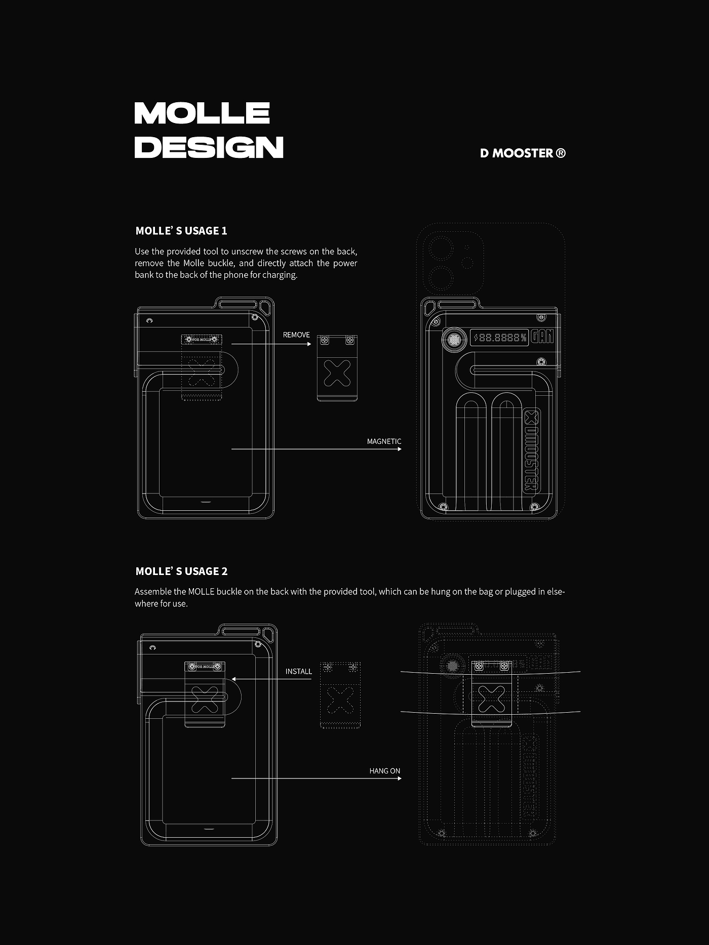 Big Monster，dmooster，portable battery，portable source，industrial design，tactics，Render，Tide card，