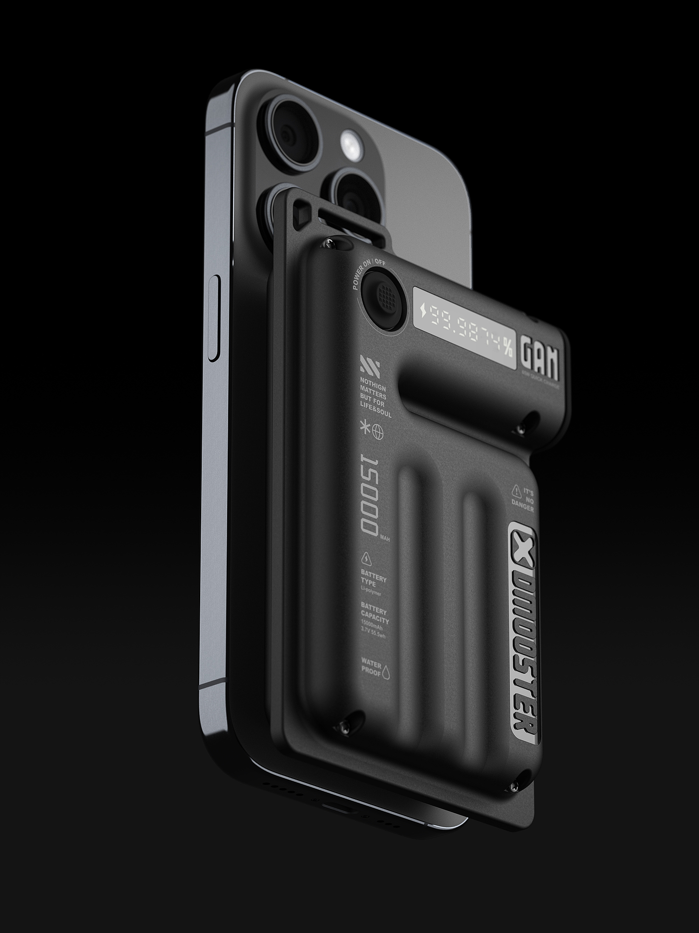 Big Monster，dmooster，portable battery，portable source，industrial design，tactics，Render，Tide card，