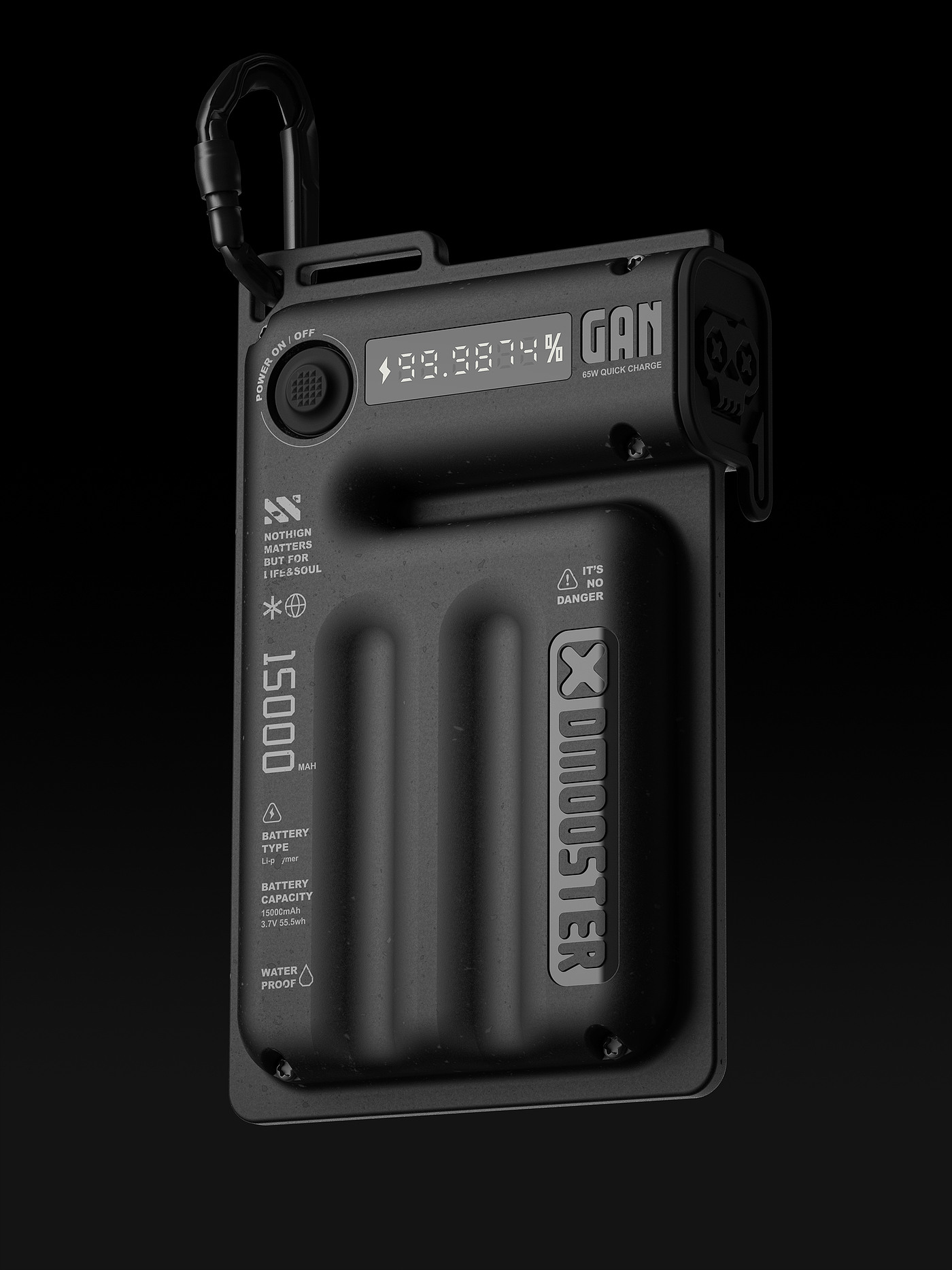 Big Monster，dmooster，portable battery，portable source，industrial design，tactics，Render，Tide card，