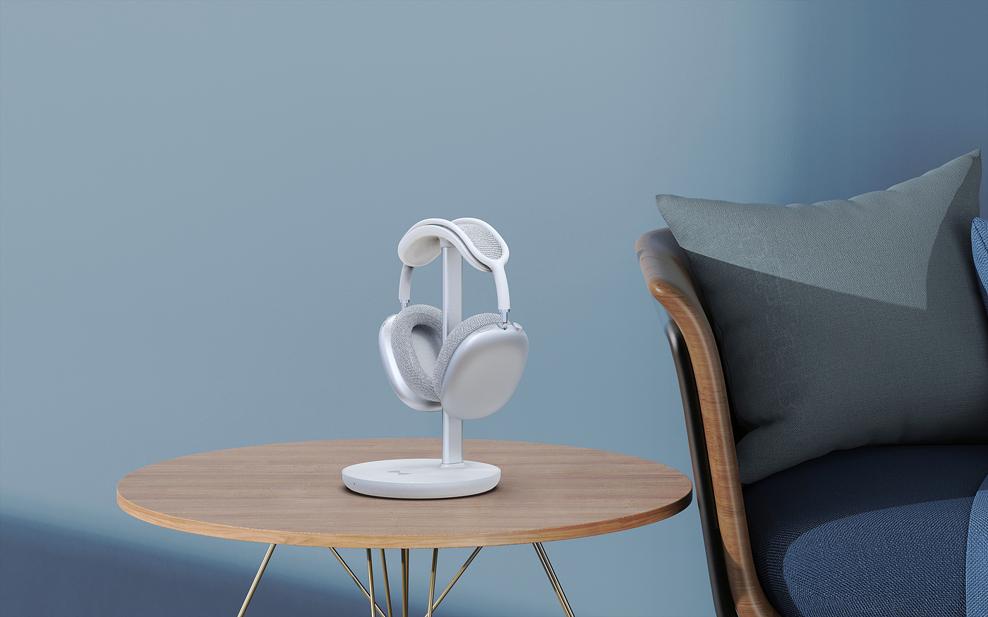 Headset stand wireless charging，